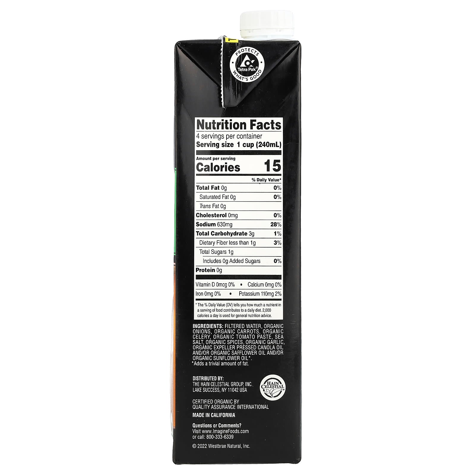 Organic Vegetable Broth by Imagine Soups, 32 fl oz, USDA Organic - Image 2