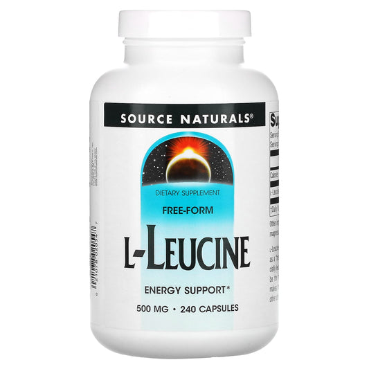 Source Naturals, L-Leucine, 500 mg, 240 Capsules - Image 1