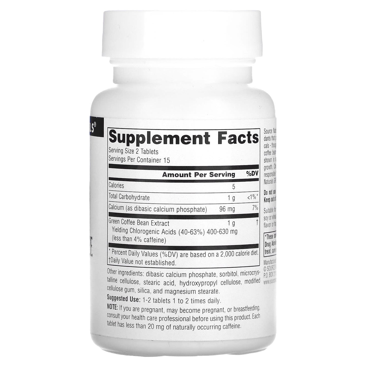 Source Naturals, Green Coffee Extract, 30 Tablets