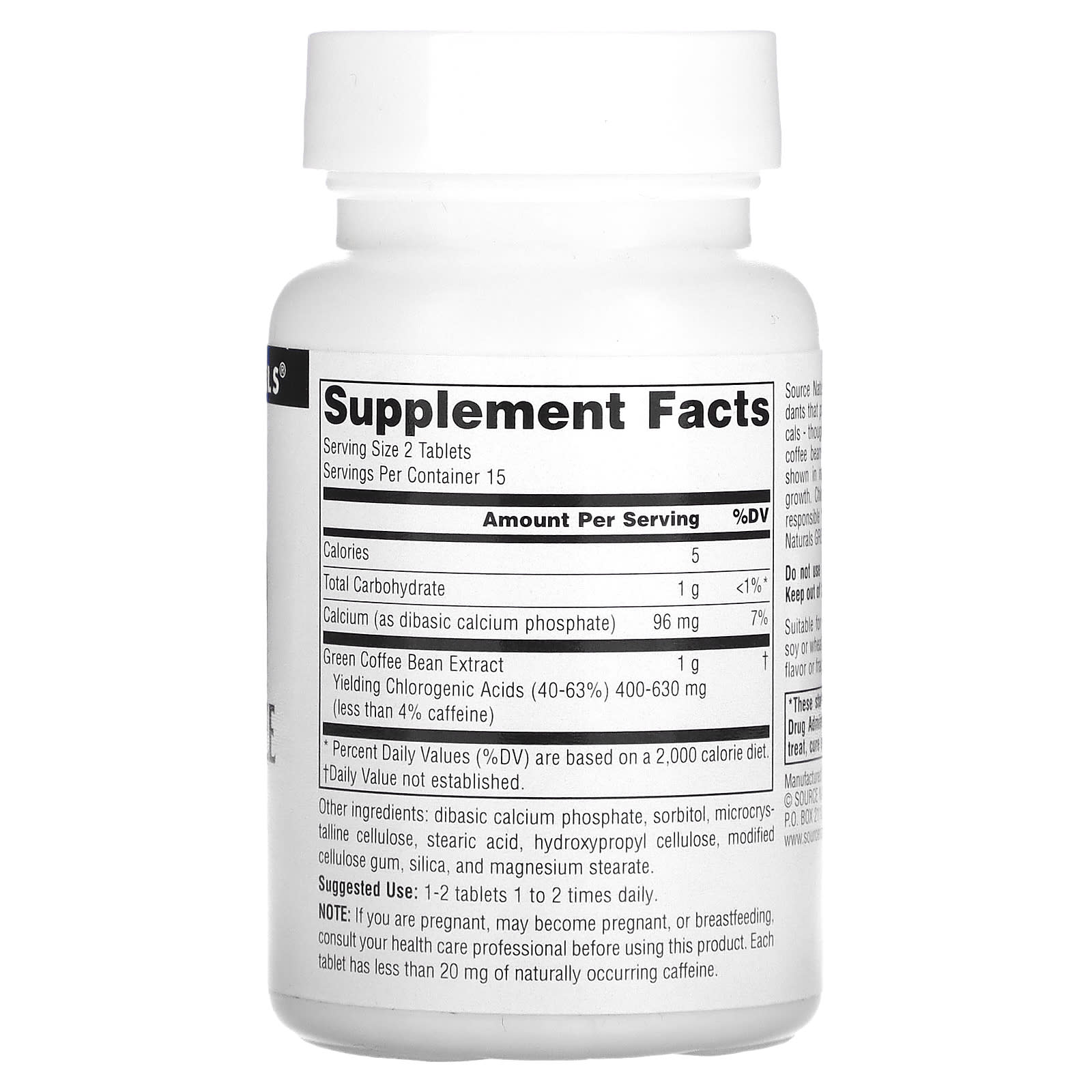 Source Naturals, Green Coffee Extract, 30 Tablets