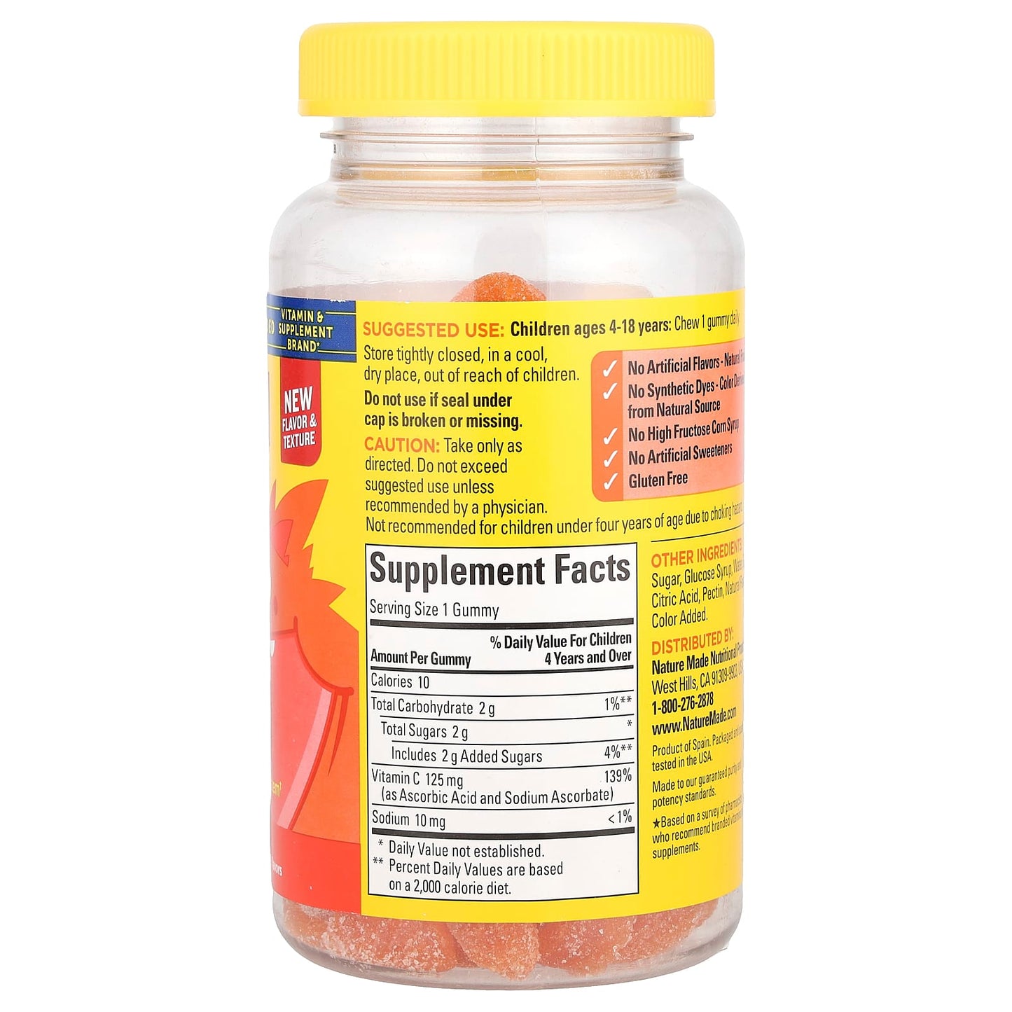 Nature Made, Kids First®, Vitamin C Gummies, Tangerine, 125 mg, 110 Gummies - Image 2