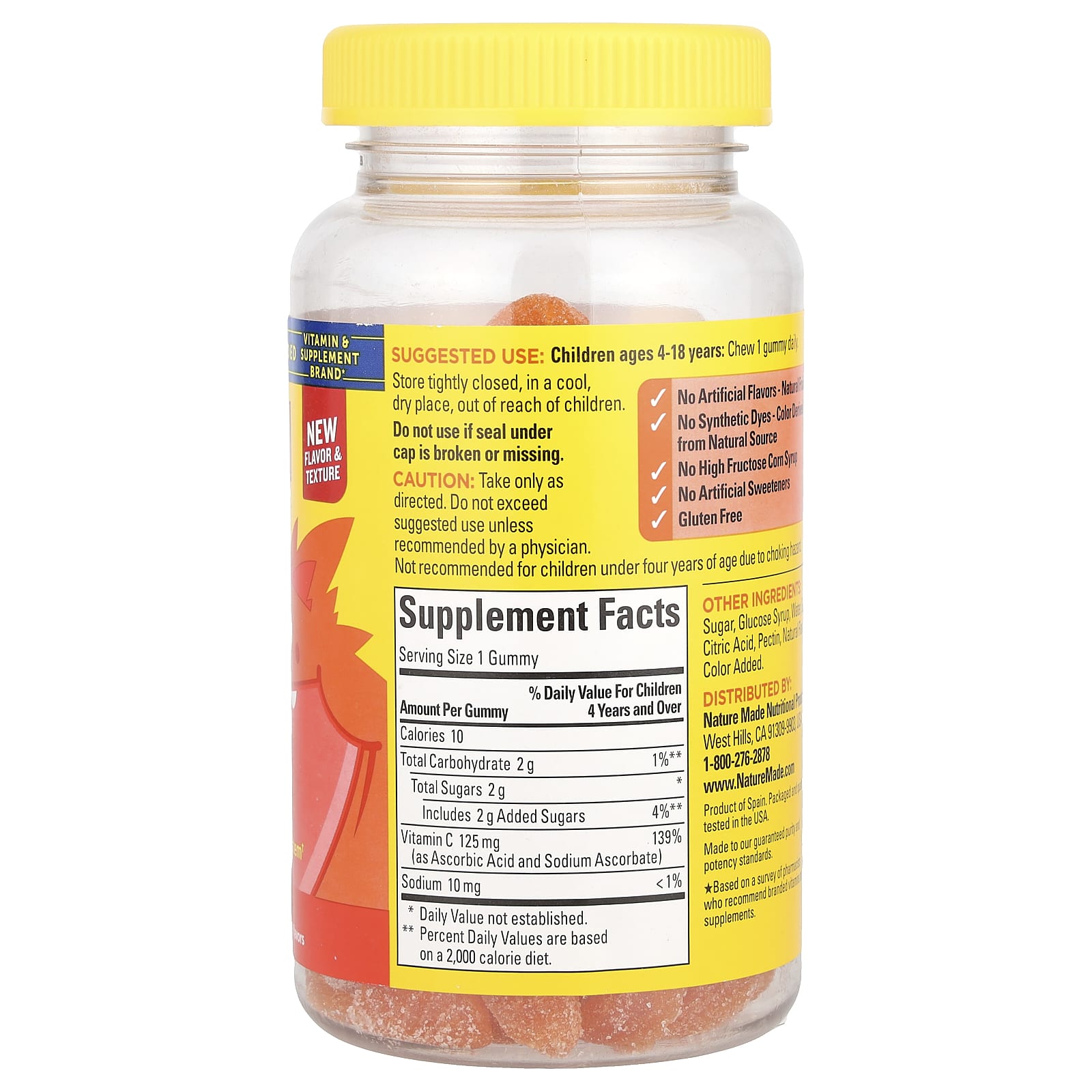 Nature Made, Kids First®, Vitamin C Gummies, Tangerine, 125 mg, 110 Gummies - Image 2