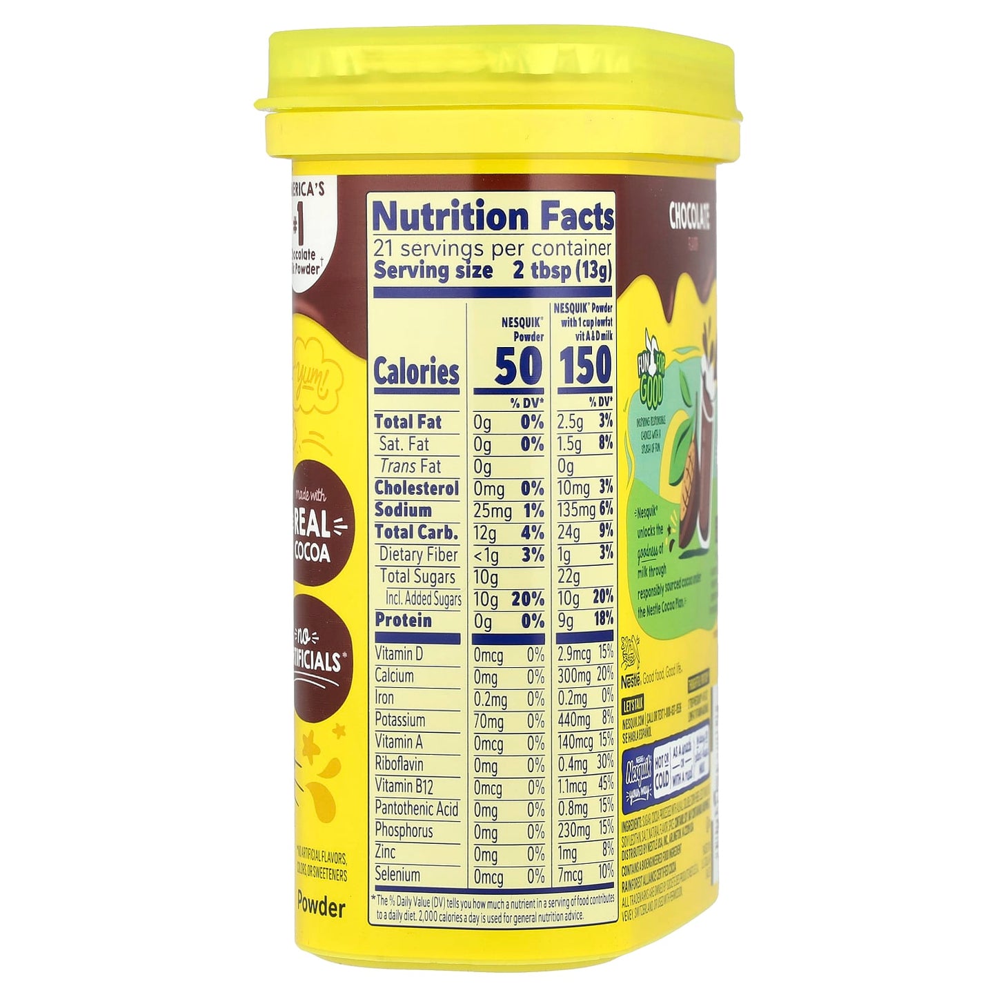 Nesquik, Nestle® Powder, Chocolate, 10 oz (285 g) - Image 2