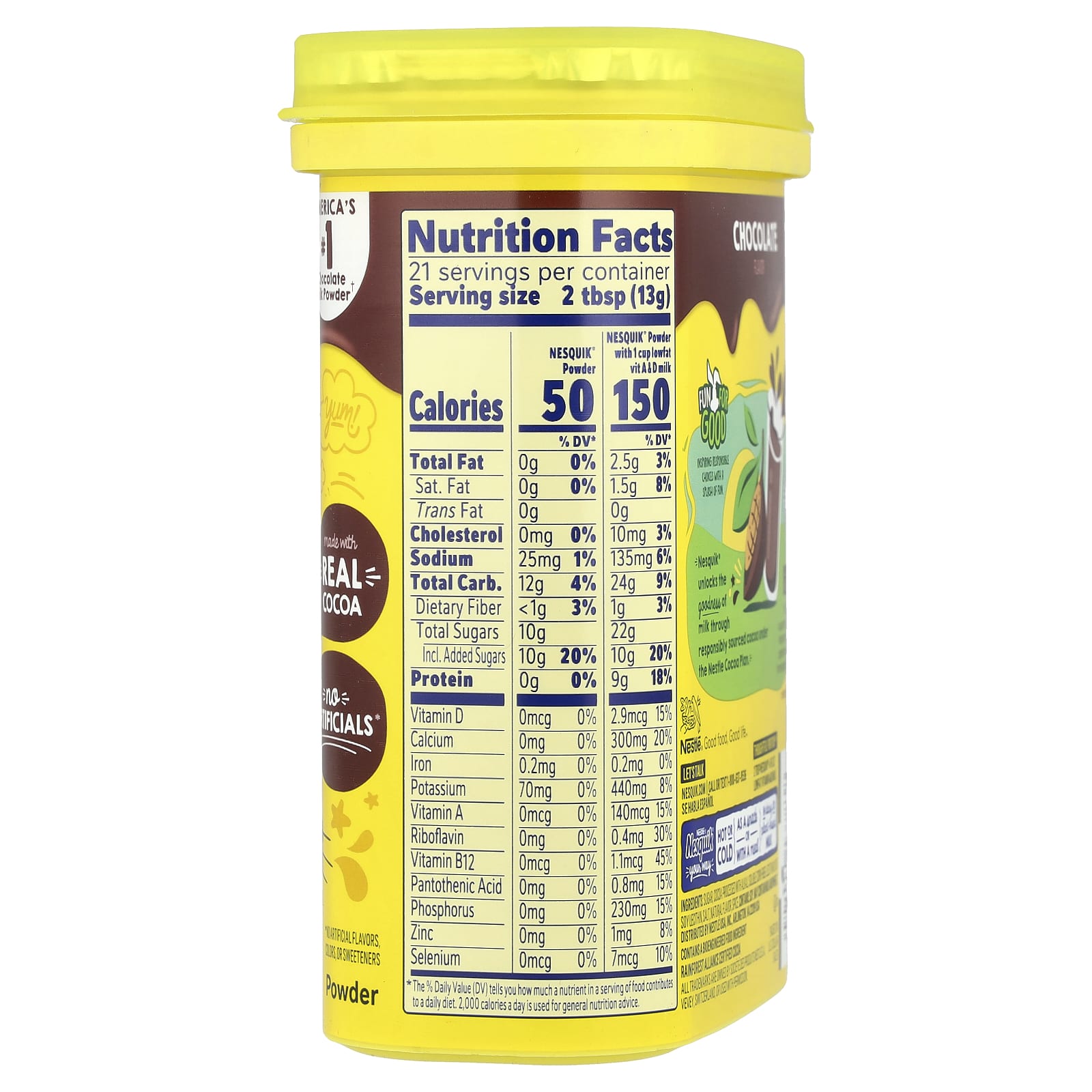 Nesquik, Nestle® Powder, Chocolate, 10 oz (285 g) - Image 2