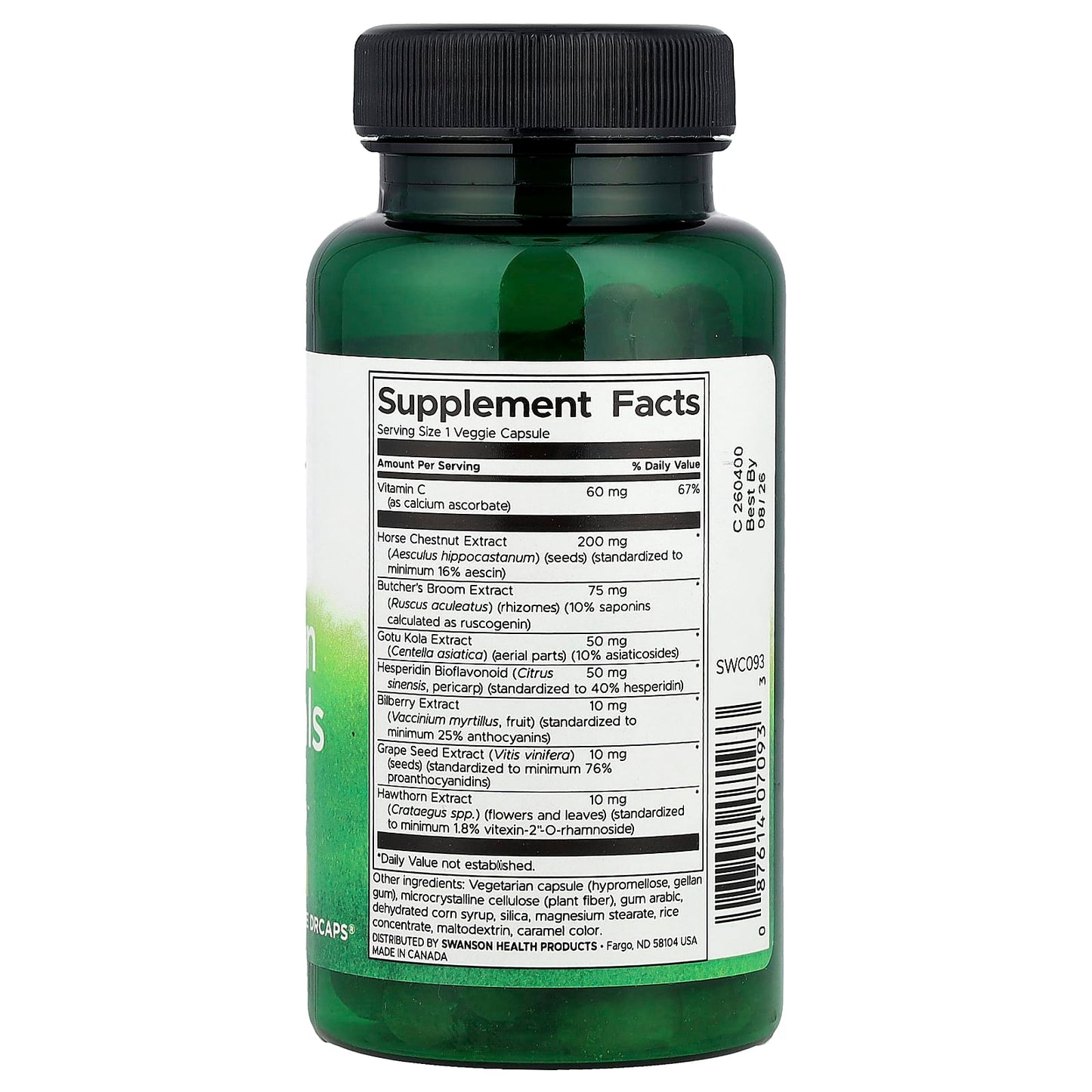 Swanson, Leg Vein Essentials, 60 Veggie DrCaps® - Image 2