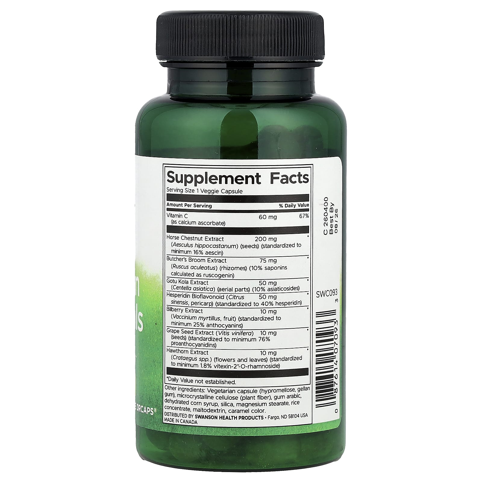 Swanson, Leg Vein Essentials, 60 Veggie DrCaps® - Image 2