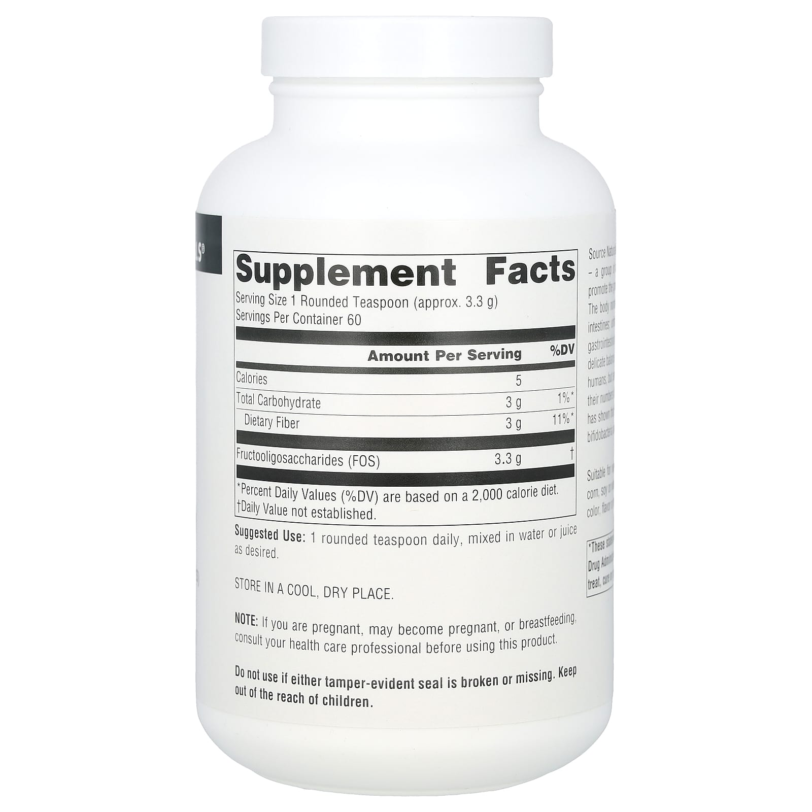 Source Naturals, FOS Powder, 7.05 oz (200 g) - Image 2