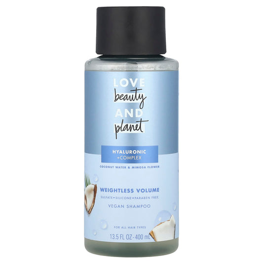 Love Beauty and Planet, Vegan Shampoo, For All Hair Types, Coconut Water & Mimosa Flower,, 13.5 fl oz (400 ml) - Image 1