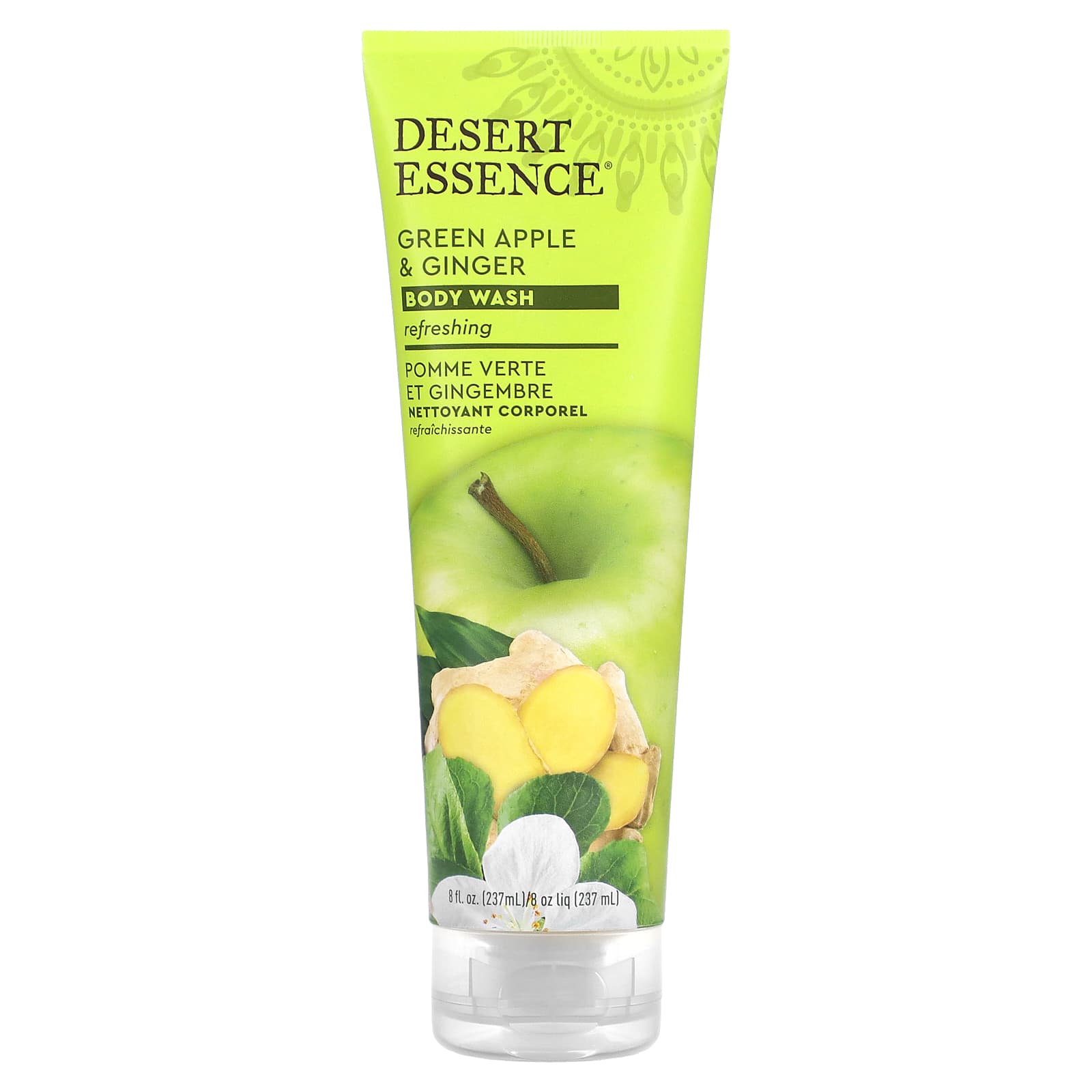 Green Apple & Ginger Body Wash by Desert Essence, 8 fl oz - Image 1