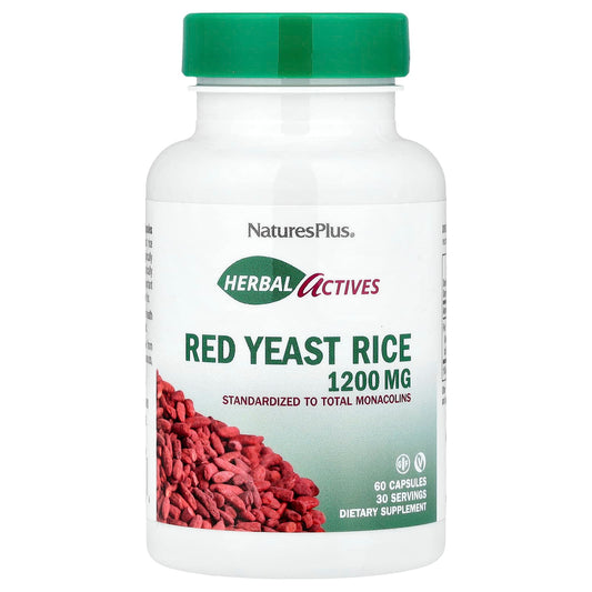NaturesPlus, Herbal Actives, Red Yeast Rice, 60 Capsules (600 mg per Capsule) - Image 1