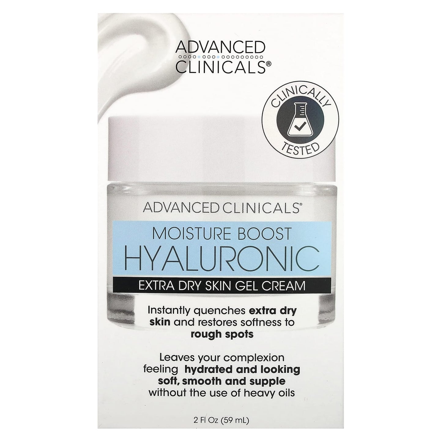Advanced Clinicals Hyaluronic Acid Gel Cream for Extra Dry Skin, 2 fl. oz. - Image 2