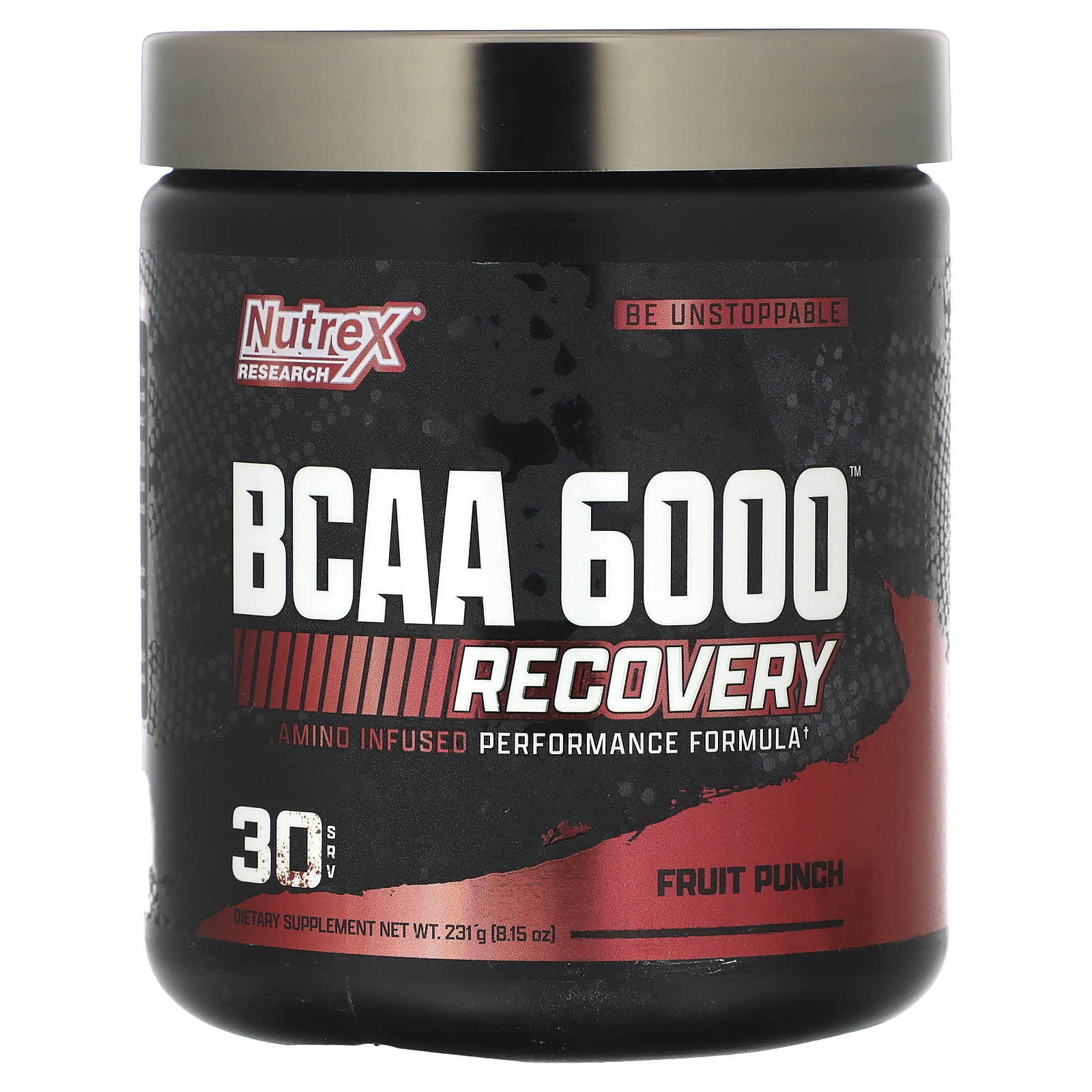 Nutrex Research, BCAA 6000, Recovery, Fruit Punch, 8.15 oz (231 g) - Image 1