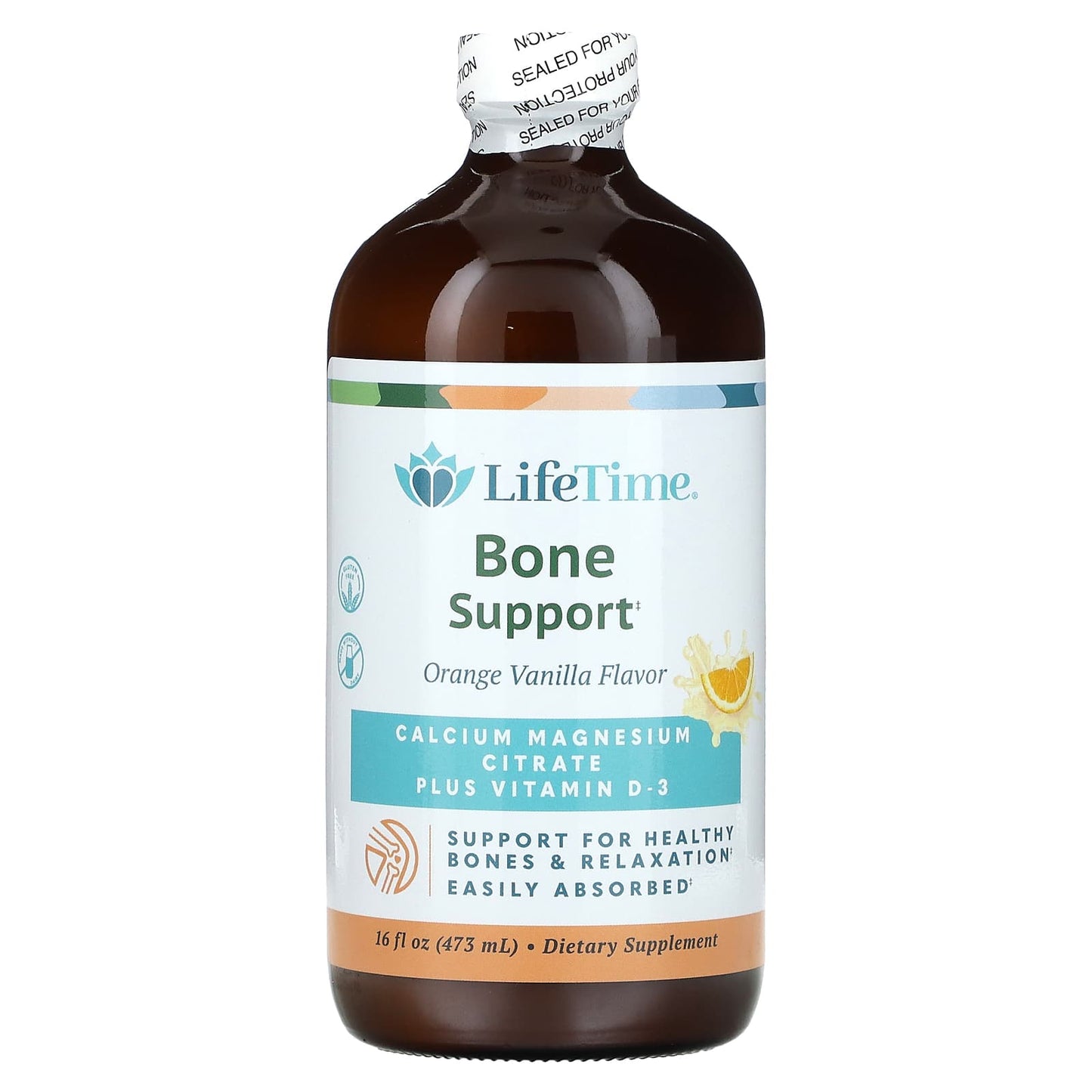 LifeTime Vitamins, Bone Support, Orange Vanilla, 16 fl oz (473 ml) - Image 1