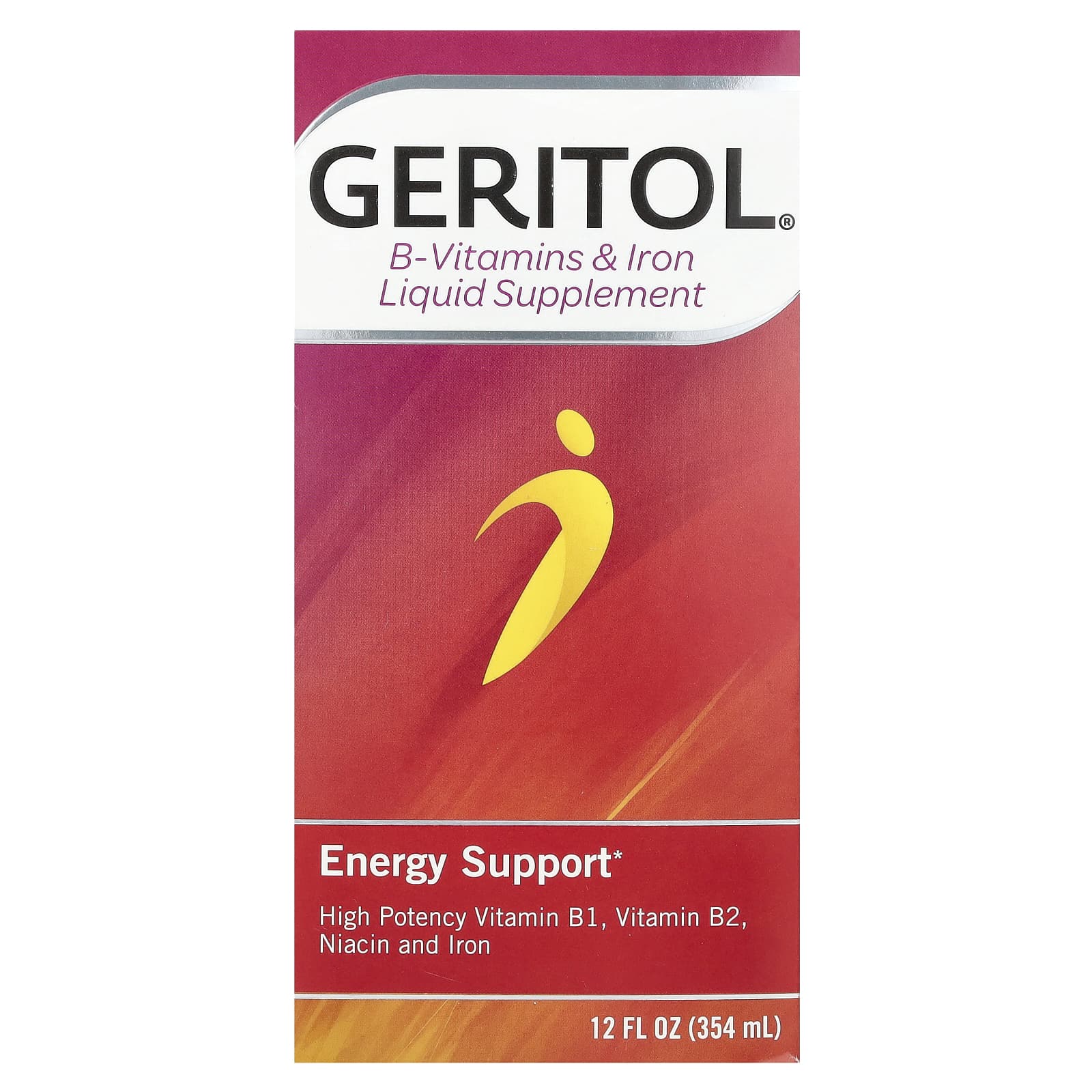 Boost Energy with Geritol Liquid Multivitamin Supplement 12 fl oz - Image 1