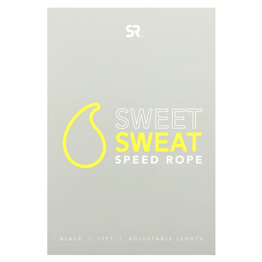 Sports Research, Sweet Sweat®, Speed Rope, Black, 1 Jump Rope - Image 1
