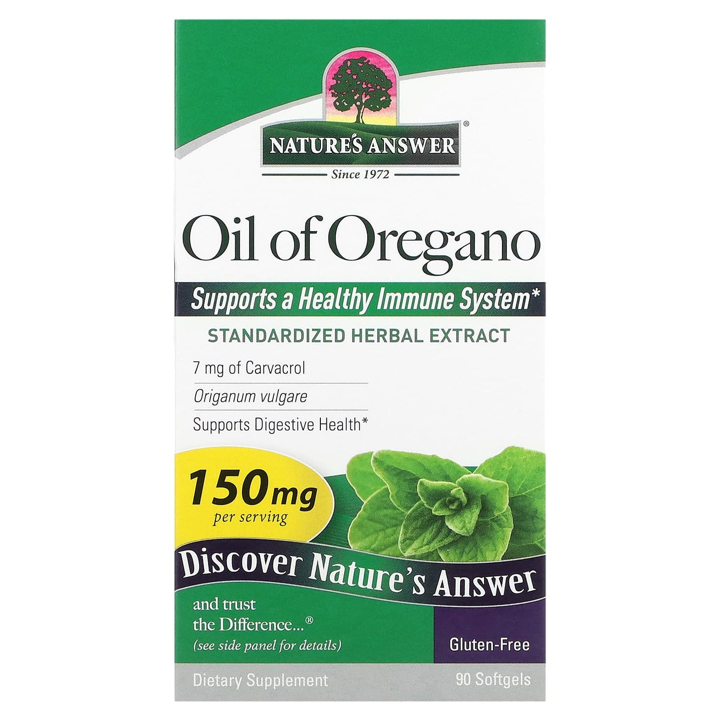 Nature's Answer, Oil of Oregano, 150 mg, 90 Softgels