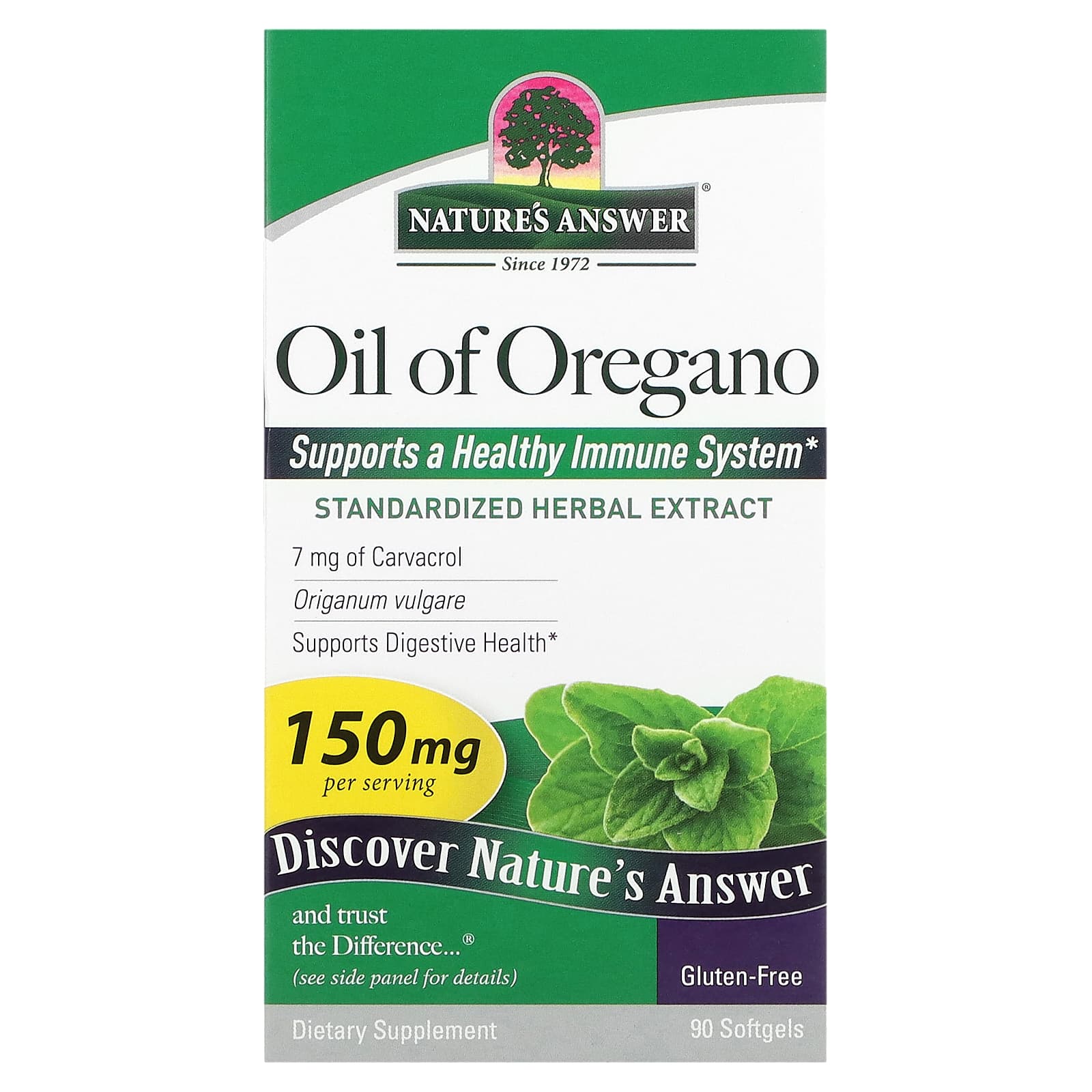 Nature's Answer, Oil of Oregano, 150 mg, 90 Softgels