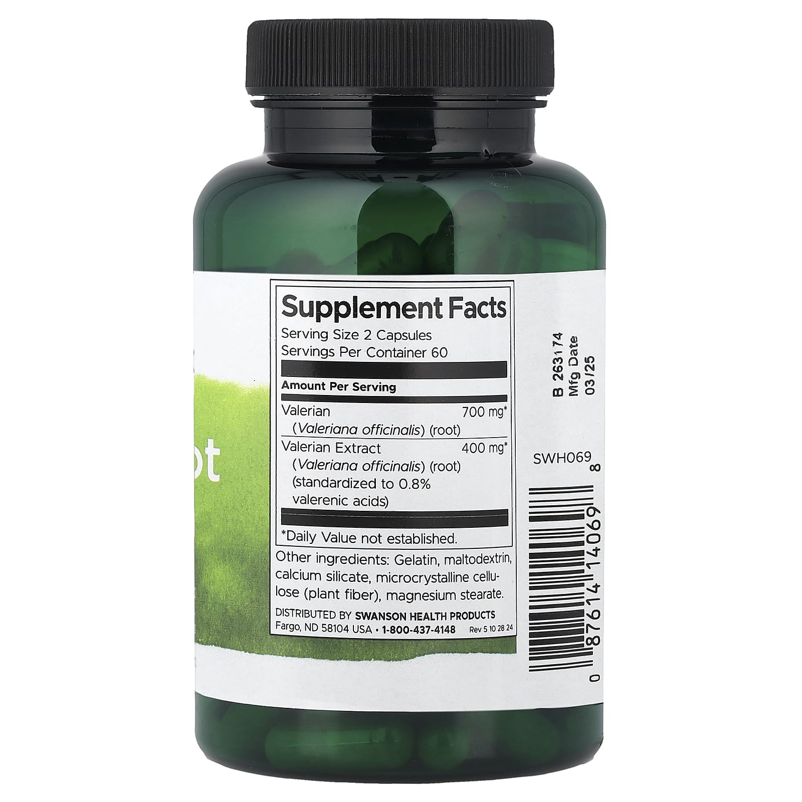 Swanson, Valerian Root Extract, Standardized, 120 Capsules - Image 2