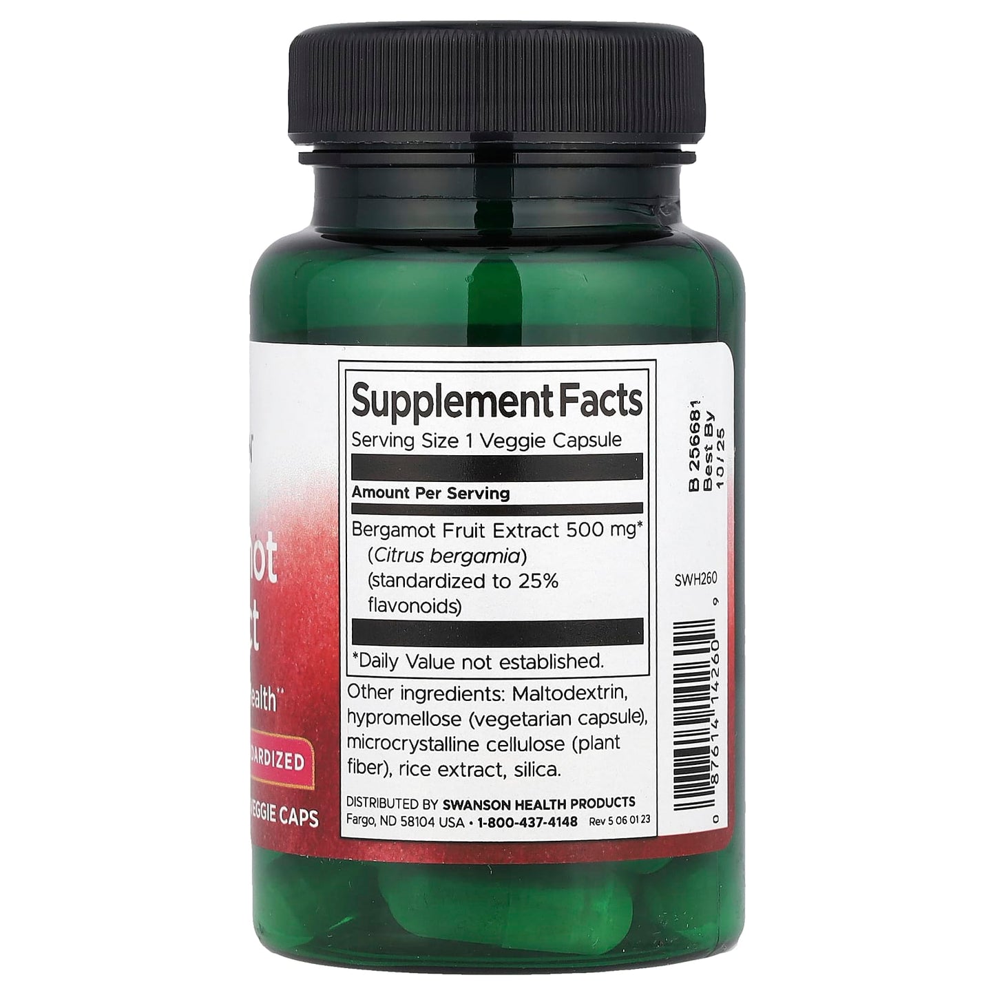 Swanson, Bergamot Extract, 500 mg, 30 Veggie Caps - Image 2