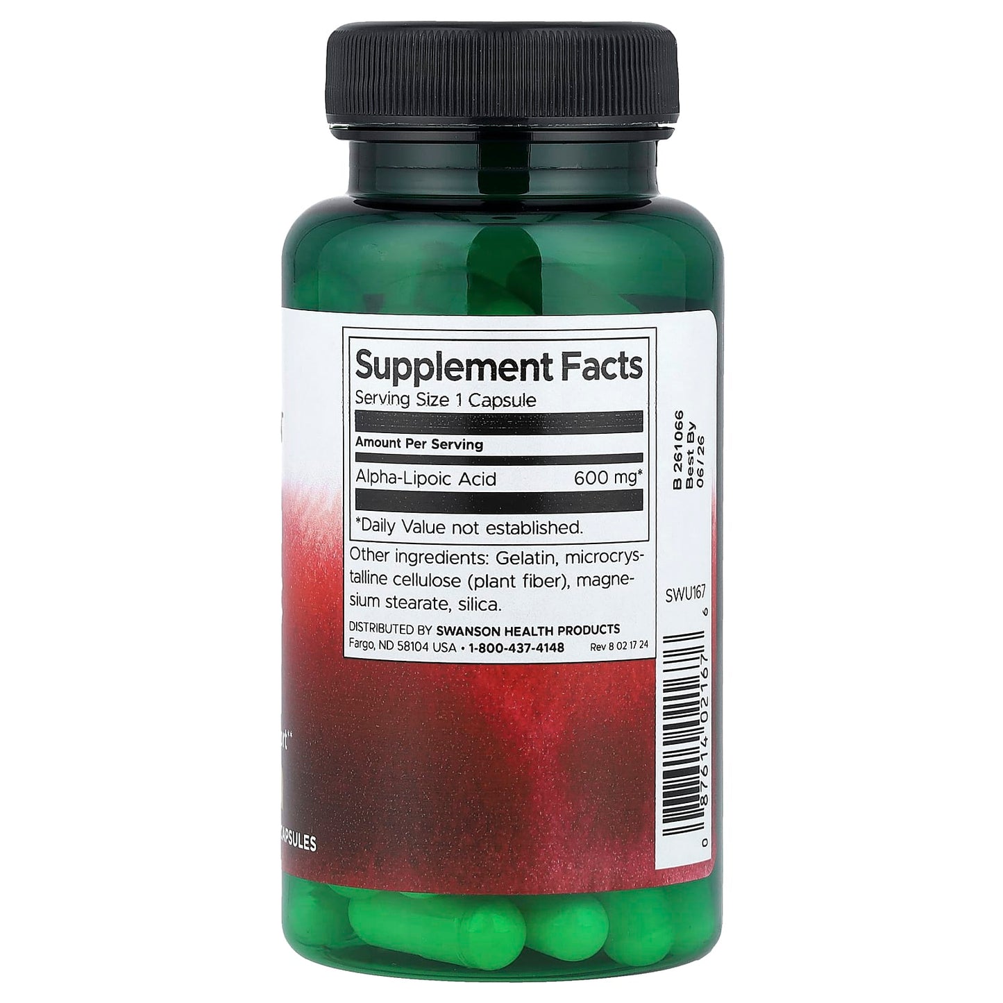 Swanson, Alpha Lipoic Acid, 600 mg, 60 Capsules - Image 2