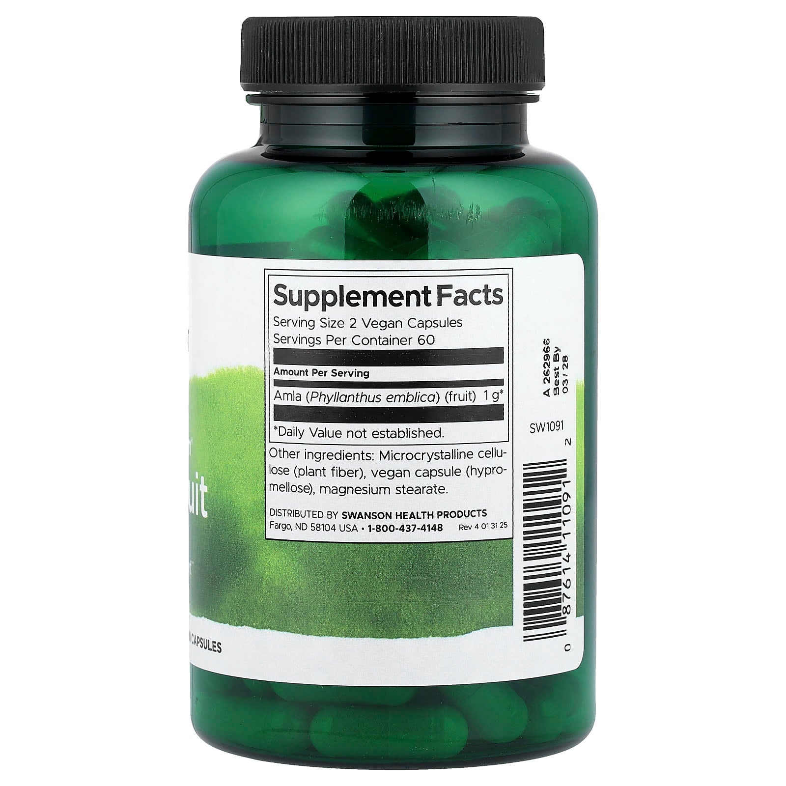 Swanson, Full Spectrum® Amla Fruit, 120 Vegan Capsules (250 mg per Capsule) - Image 2