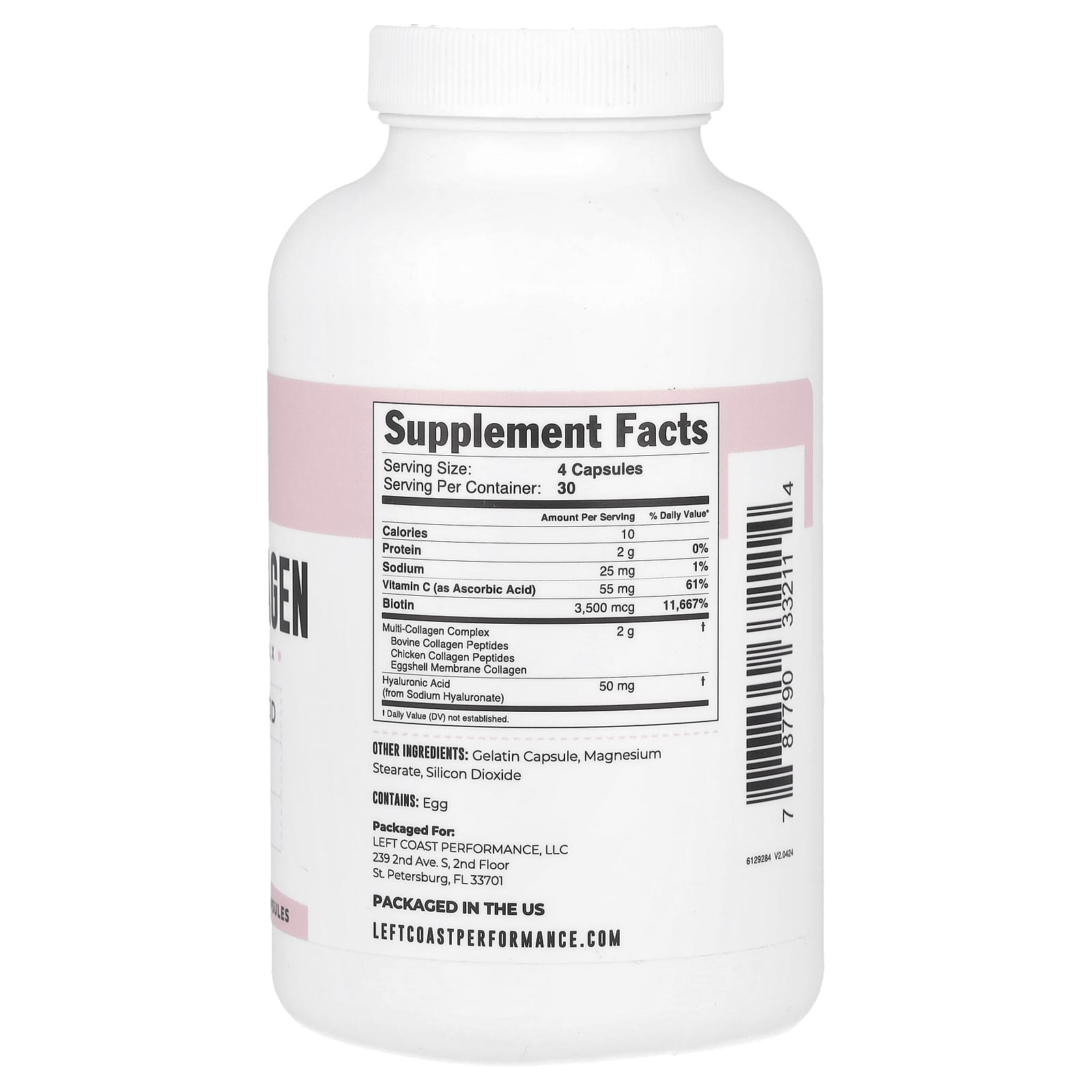 Left Coast Performance, Multi Collagen, 120 Capsules - Image 2