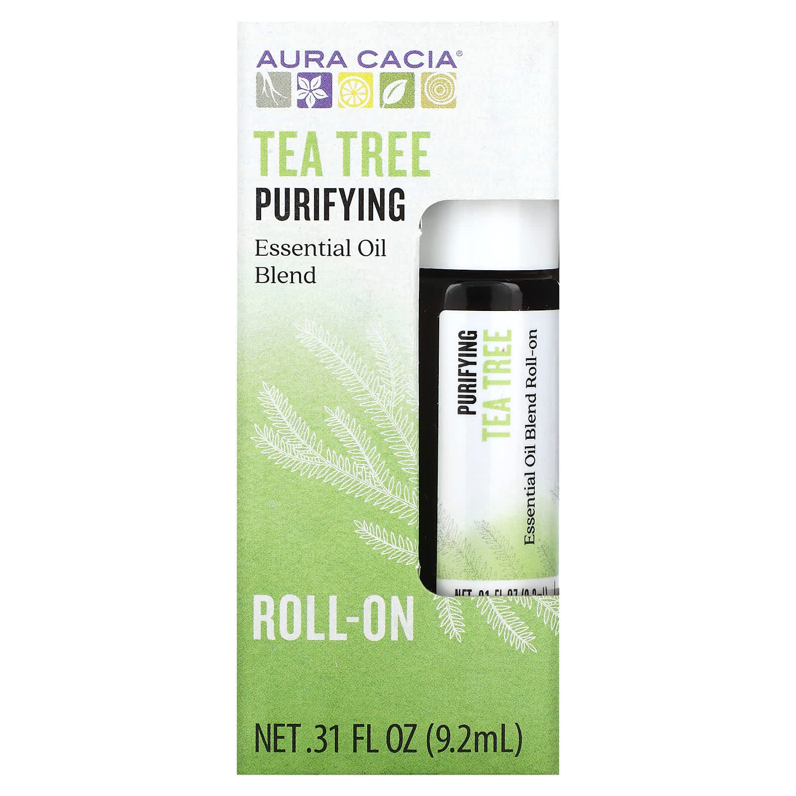 Aura Cacia Tea Tree Essential Oil Roll-On, 0.31 fl oz - Natural Skin Care - Image 2