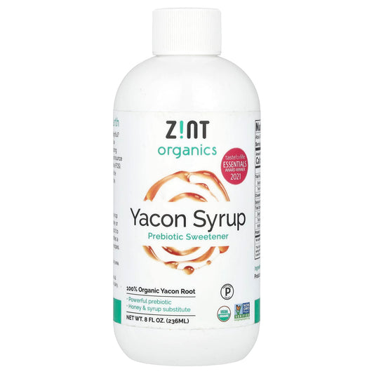 Zint, Organics, Yacon Syrup, Prebiotic Sweetener, 8 fl oz (236 ml) - Image 1