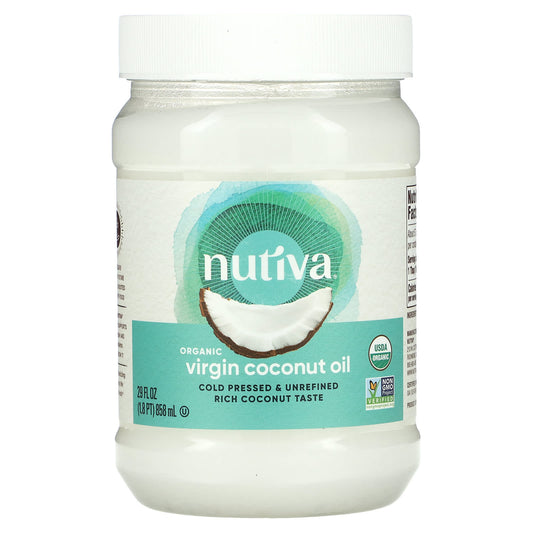 Nutiva, Organic Virgin Coconut Oil, 29 fl oz (858 ml) - Image 1