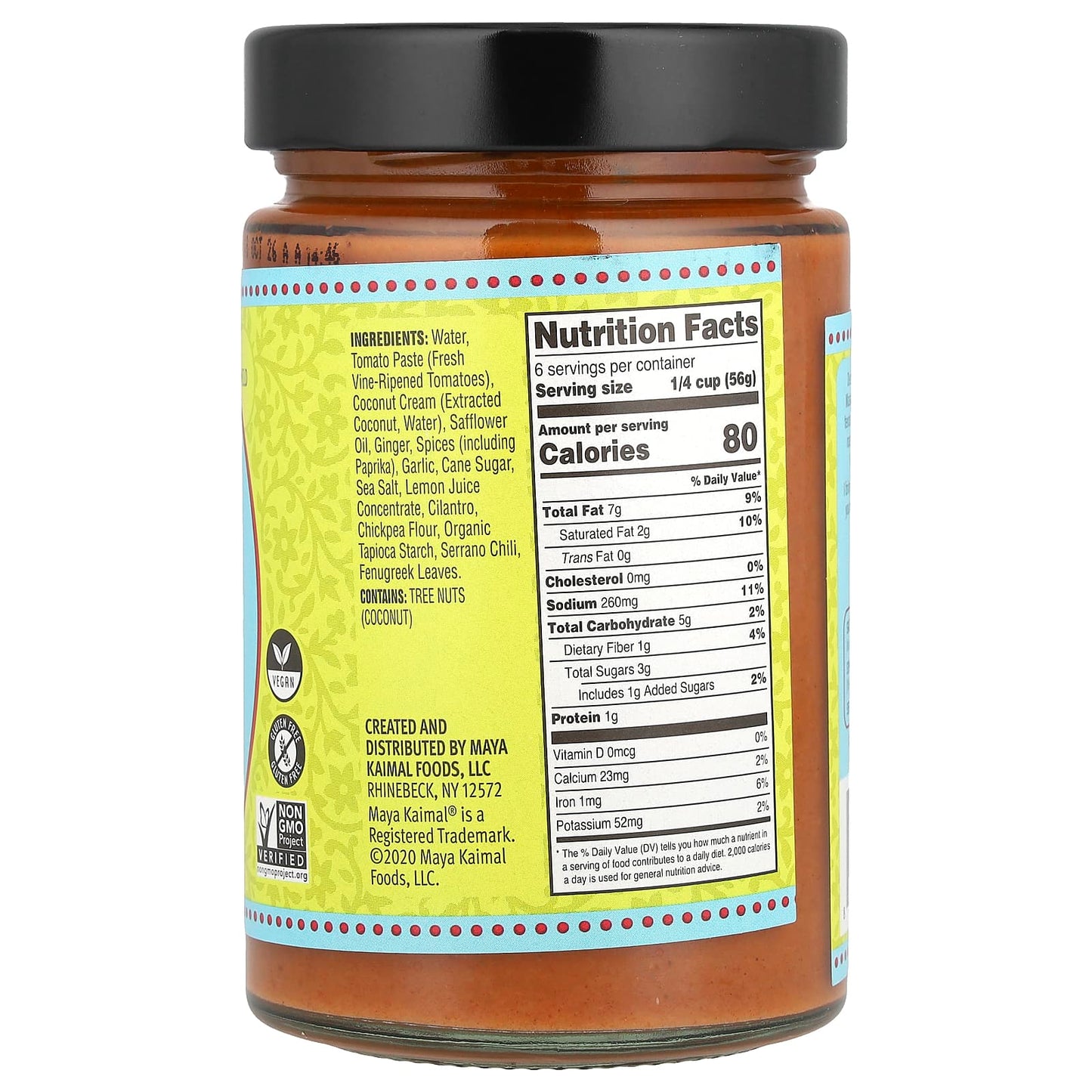 Maya Kaimal, Vegan Tikka Masala, Indian Simmer Sauce, Mild, Toasty Spices & Tangy Tomato, 12.5 oz (354 g) - Image 2