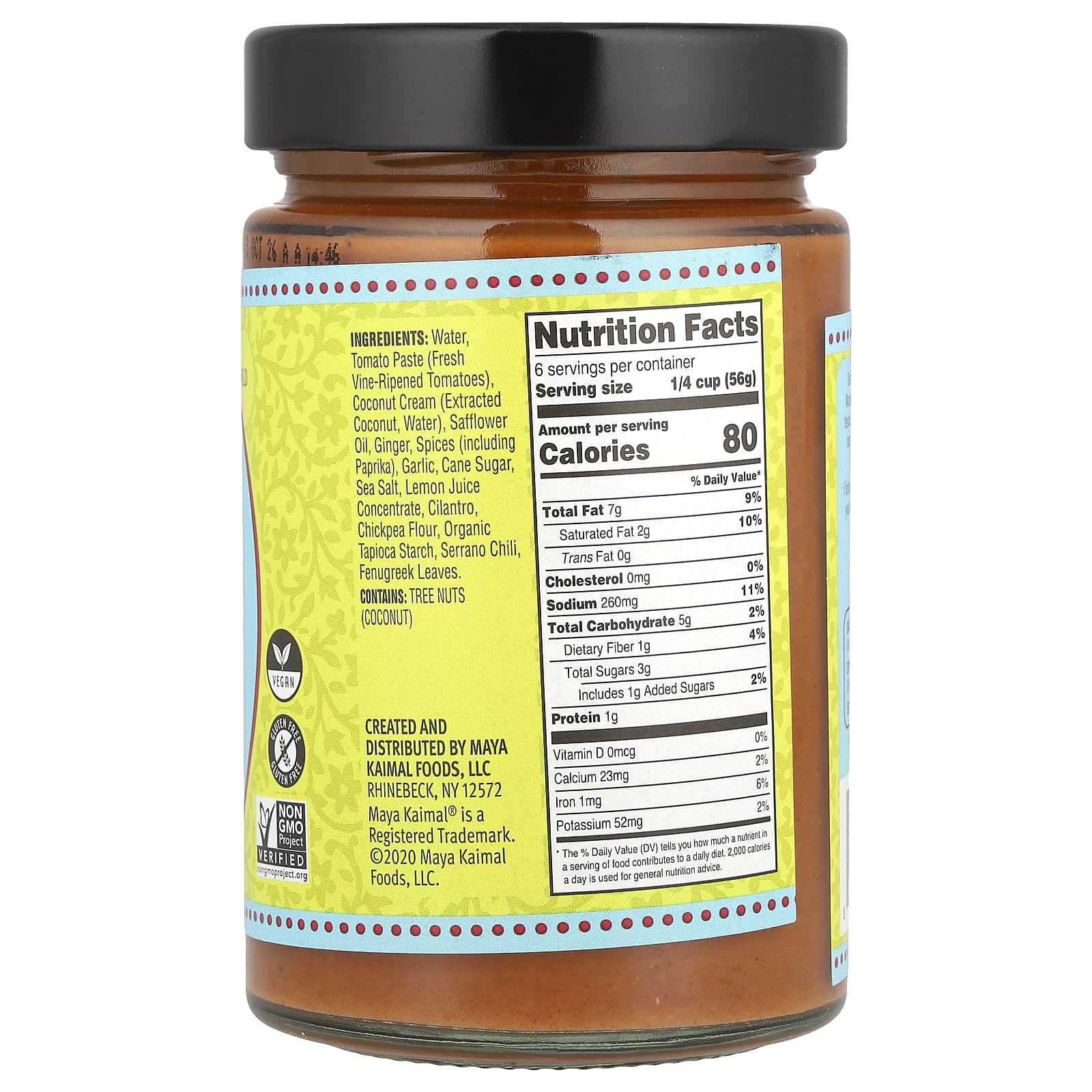 Maya Kaimal, Vegan Tikka Masala, Indian Simmer Sauce, Mild, Toasty Spices & Tangy Tomato, 12.5 oz (354 g) - Image 2