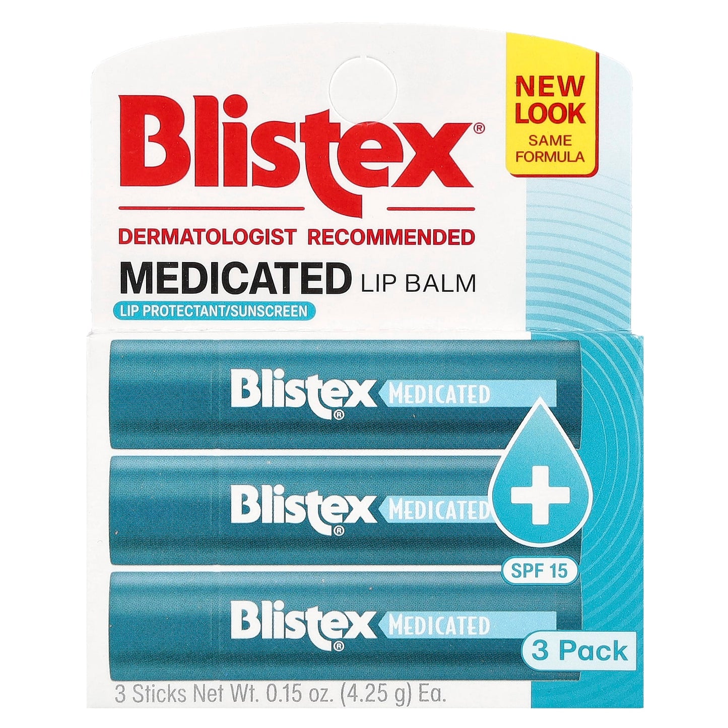 Blistex Medicated Lip Balm, SPF 15, 3-Pack Protectant & Sunscreen - Image 2