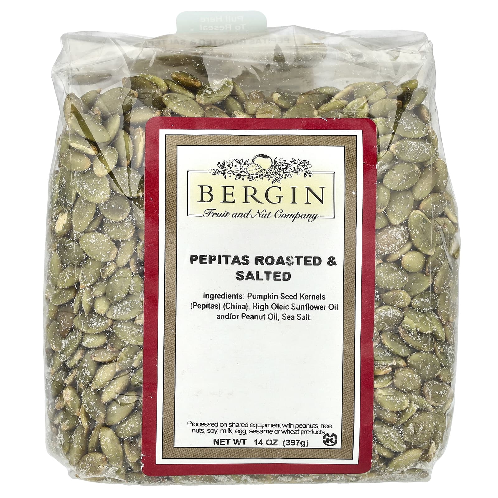 Roasted & Salted Pepitas by Bergin Fruit and Nut Company, 14 oz - Image 1