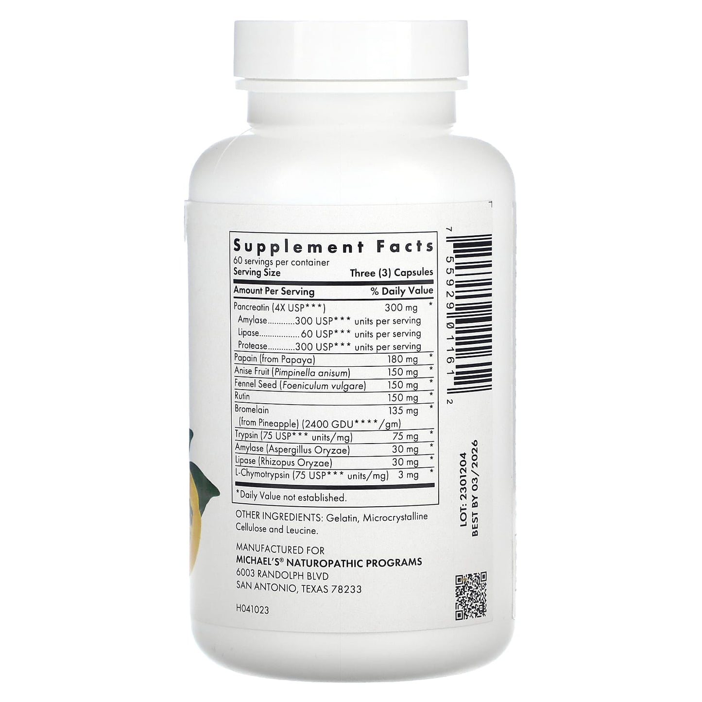 Michael's Health, Digestive Enzymes, 180 Capsules - Image 2