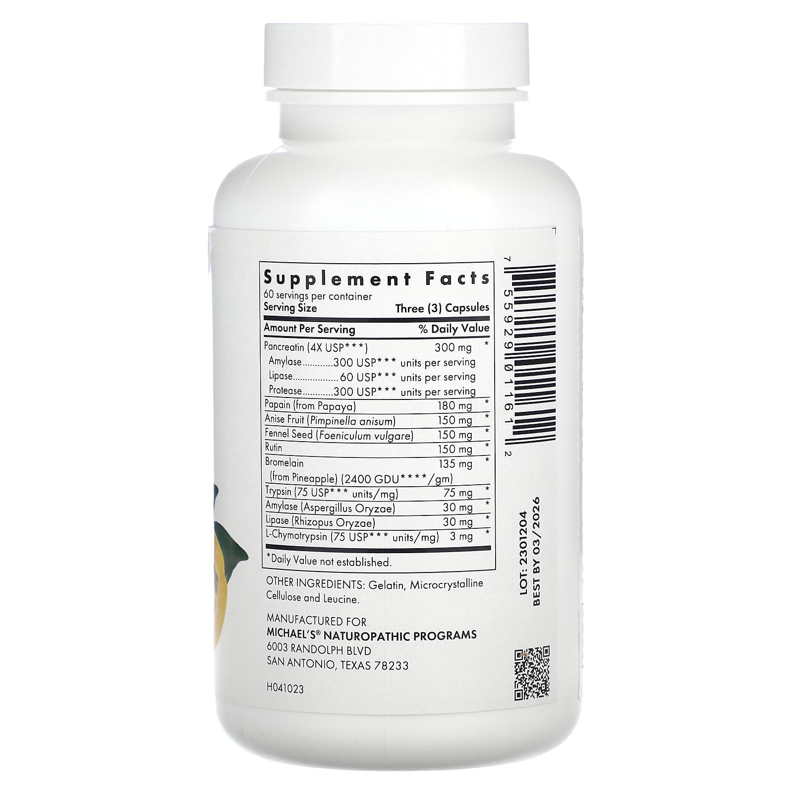 Michael's Health, Digestive Enzymes, 180 Capsules - Image 2