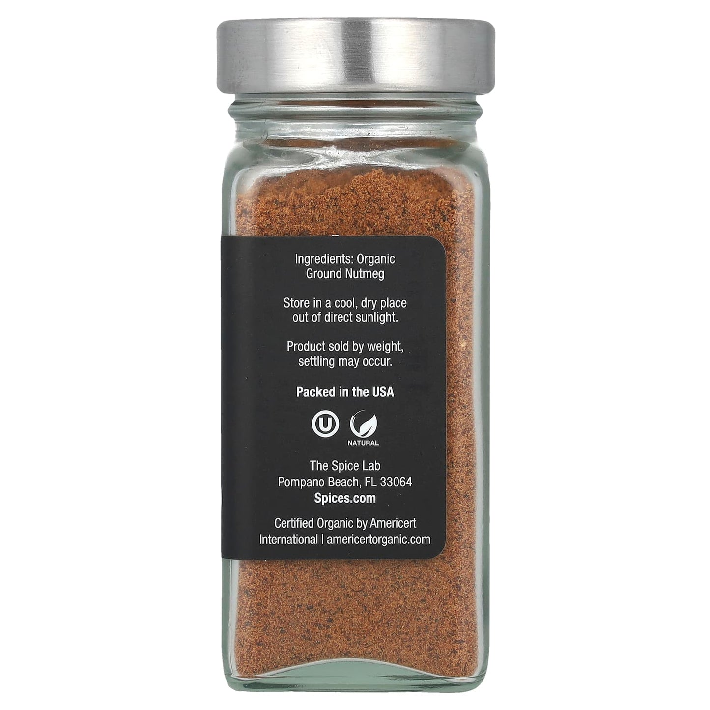 The Spice Lab, Organic Ground Nutmeg, 2 oz (56 g) - Image 2