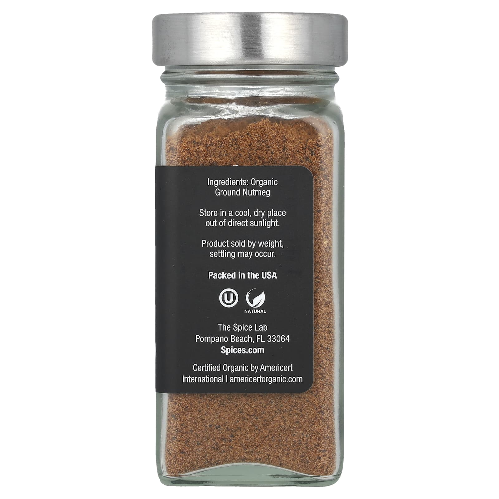 The Spice Lab, Organic Ground Nutmeg, 2 oz (56 g) - Image 2