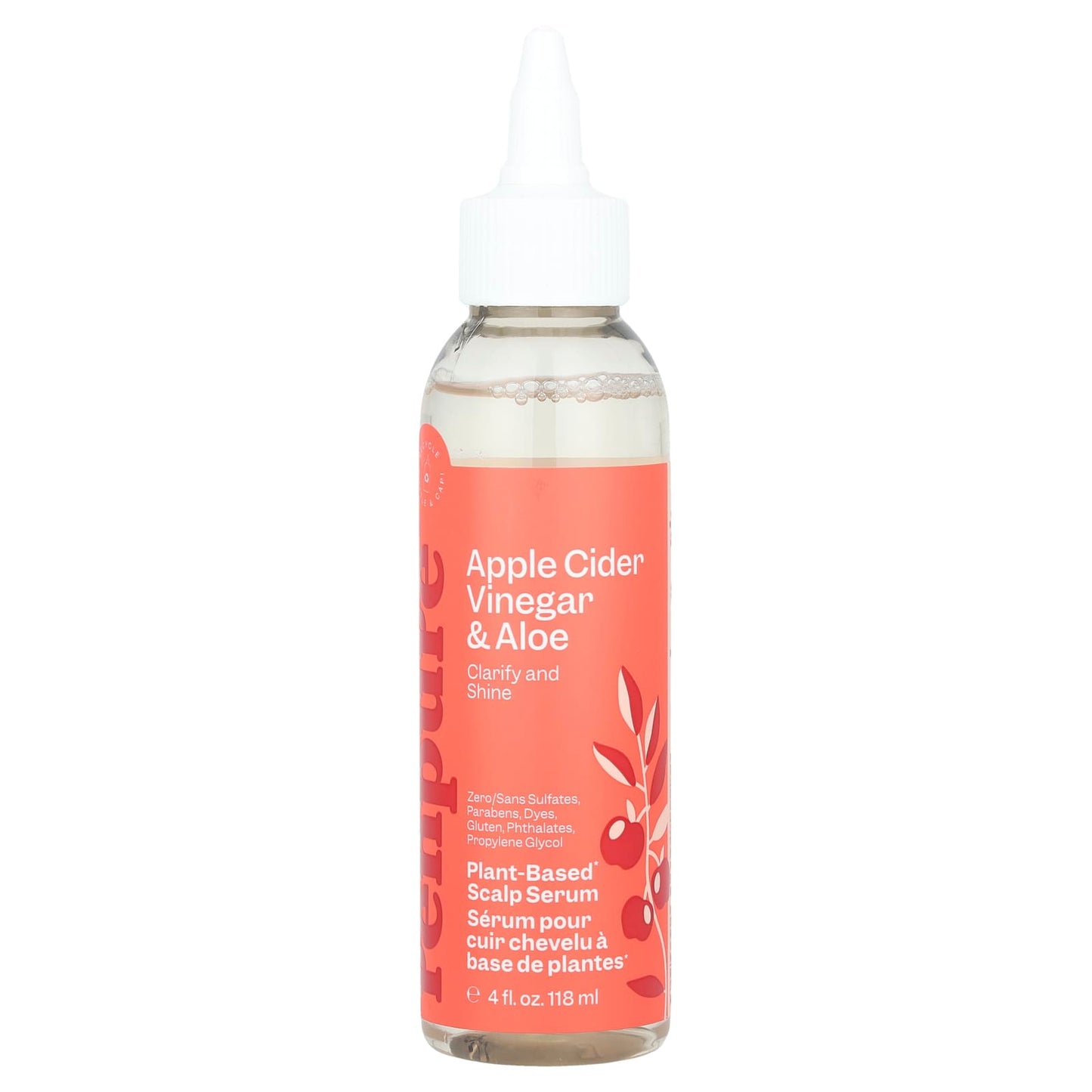 Renpure, Plant-Based Scalp Serum, Apple Cider Vinegar & Aloe, 4 fl oz (118 ml) - Image 1