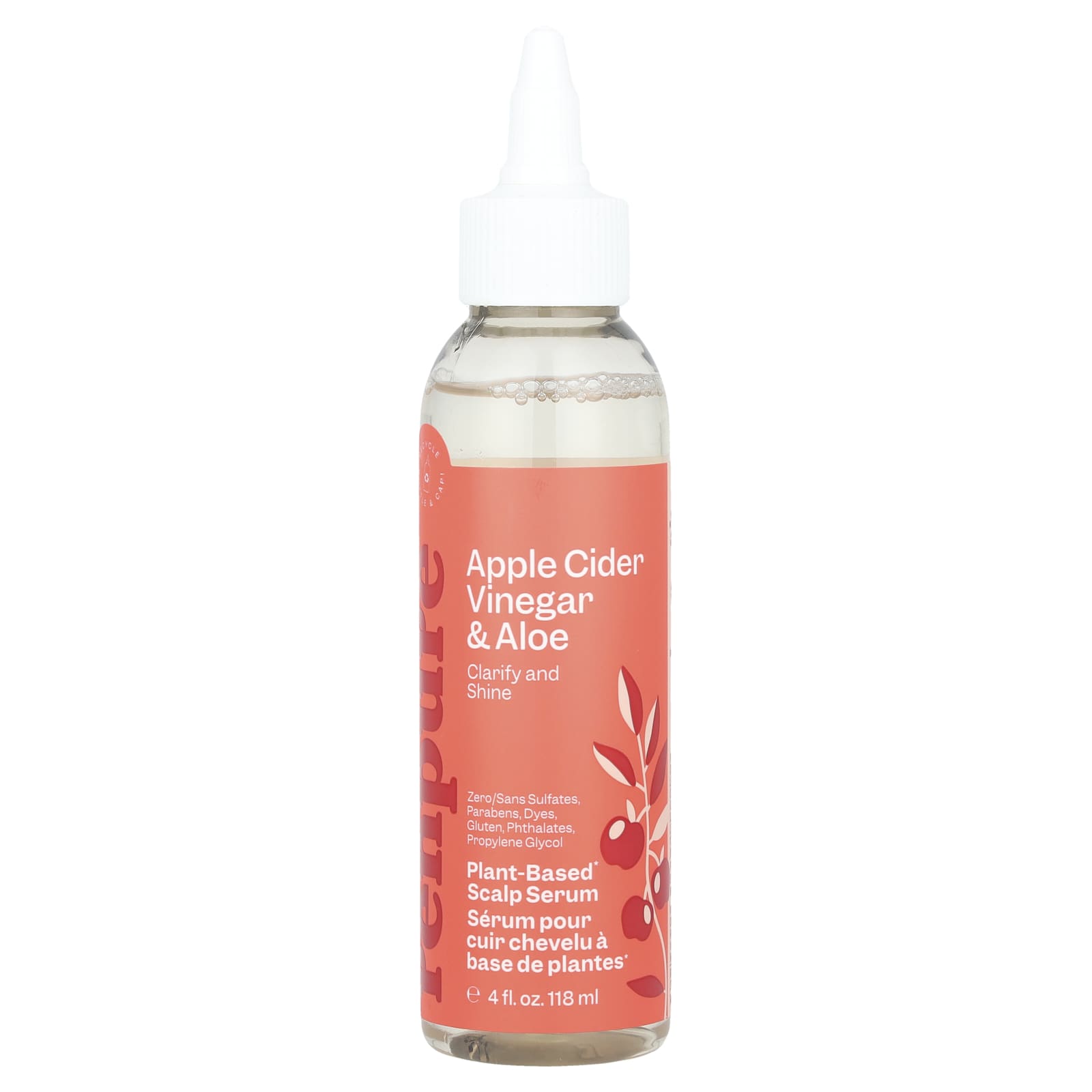Renpure, Plant-Based Scalp Serum, Apple Cider Vinegar & Aloe, 4 fl oz (118 ml) - Image 1
