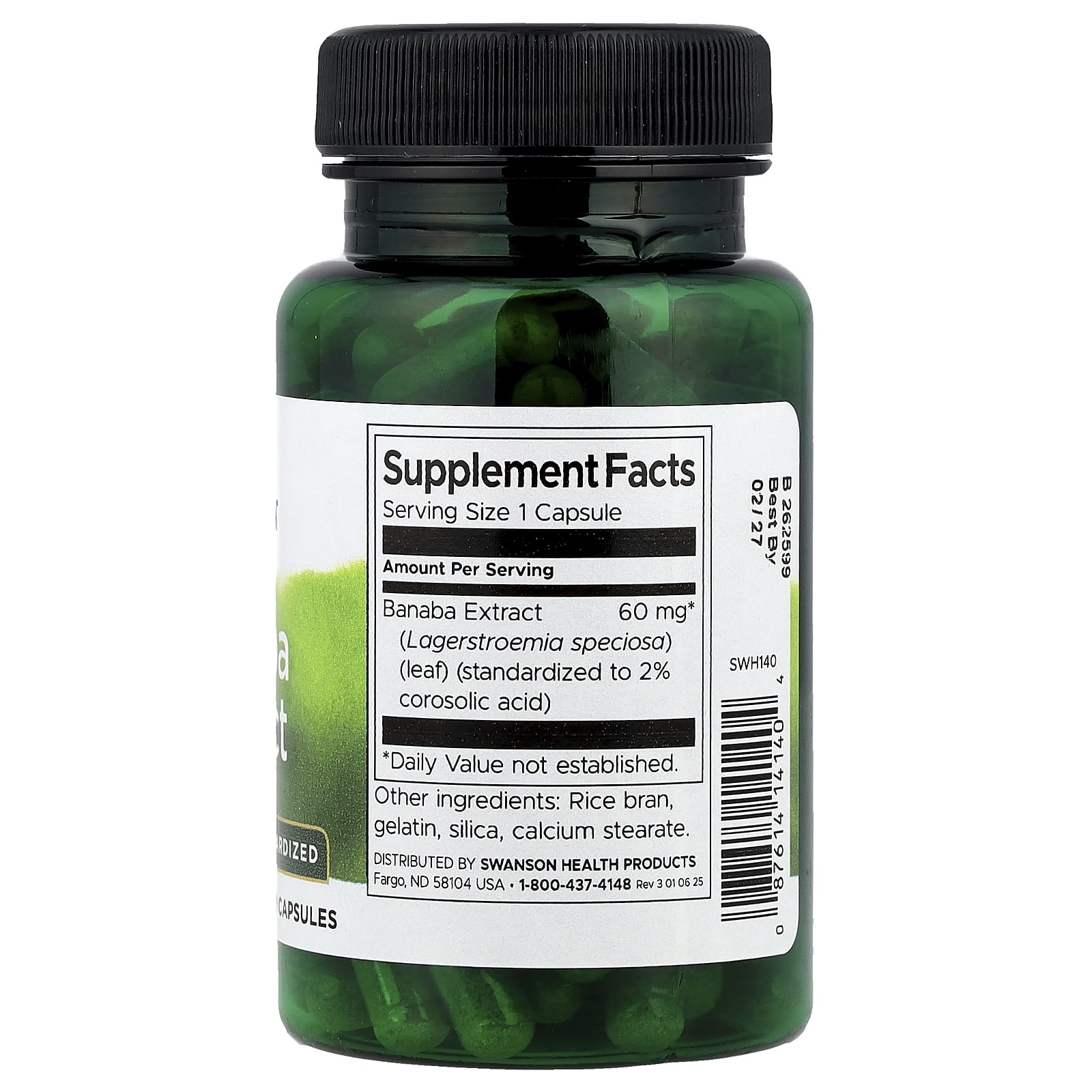 Swanson, Banaba Extract, 90 Capsules (60 mg per Capsule) - Image 2