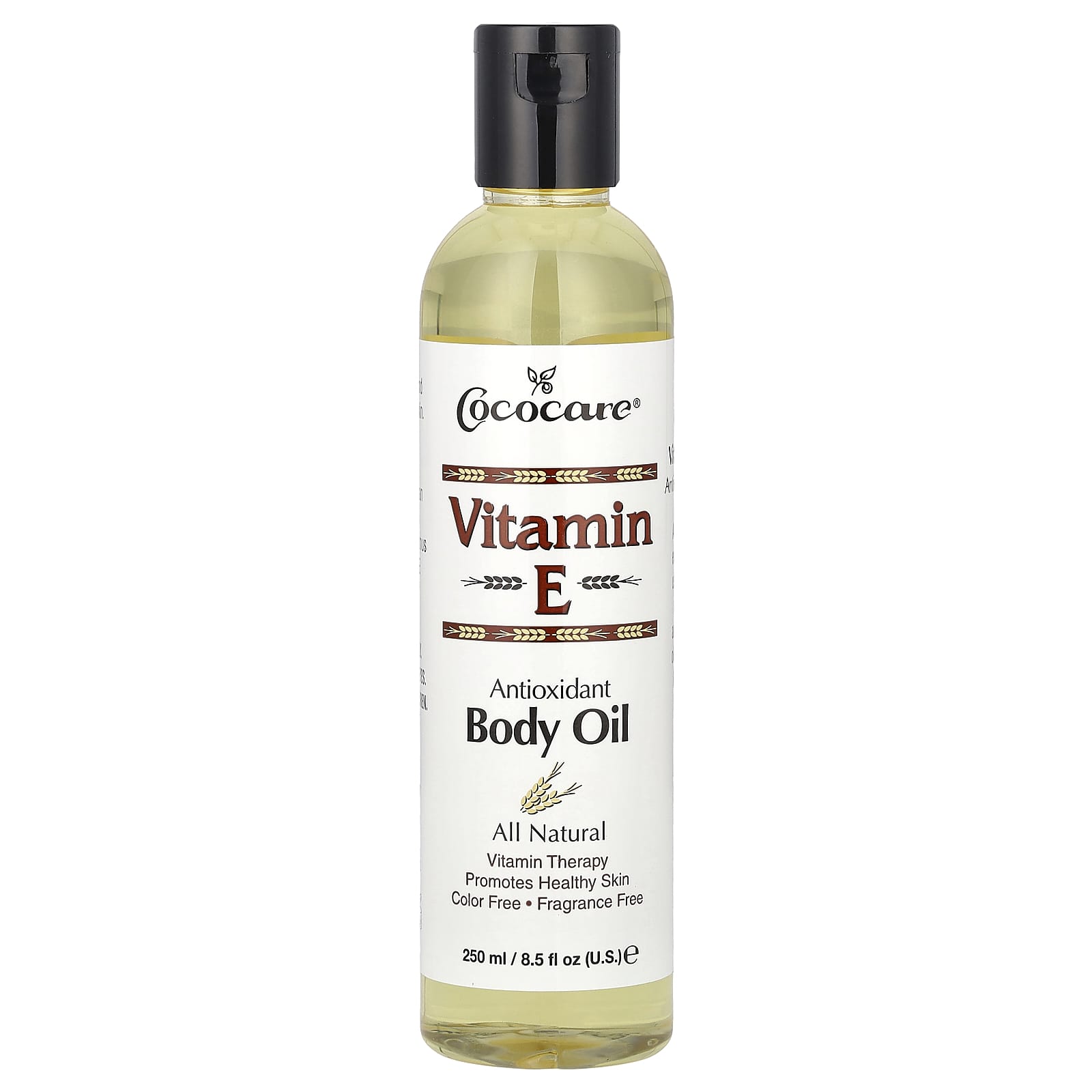 Vitamin E Body Oil by Cococare for Healthy Glowing Skin, 8.5 fl oz - Image 1