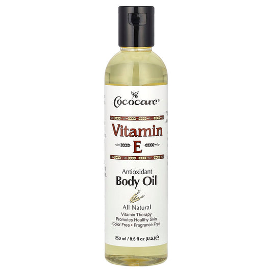 Vitamin E Body Oil by Cococare for Healthy Glowing Skin, 8.5 fl oz - Image 1