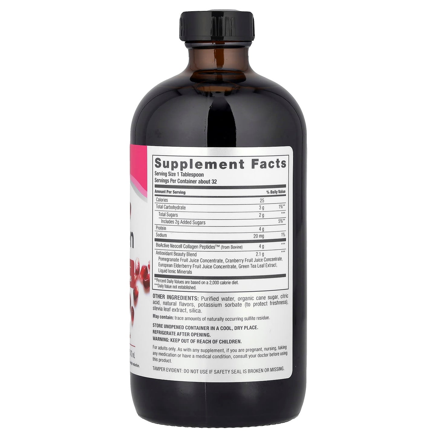 NeoCell, Collagen Liquid, Pomegranate, 16 fl oz (473 ml) - Image 2