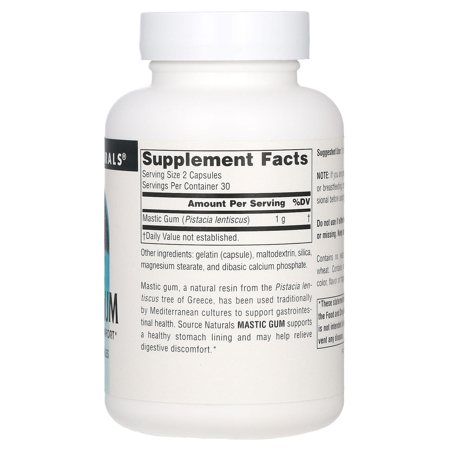 Source Naturals, Mastic Gum, 500 mg , 60 Capsules - Image 2