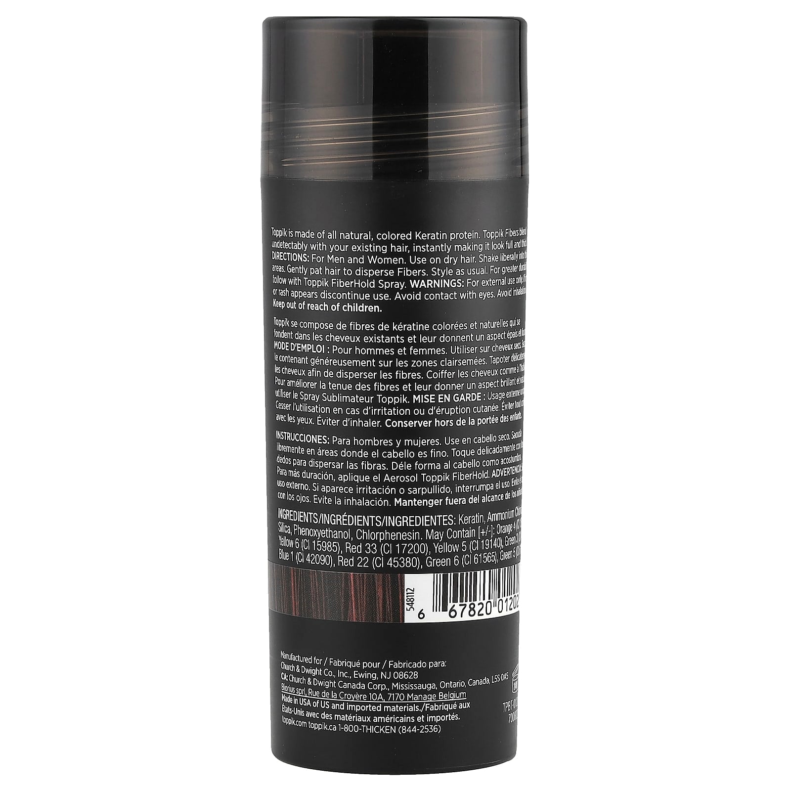 Toppik, Hair Building Fibers, Dark Brown, 0.97 oz (27.5 g) - Image 2