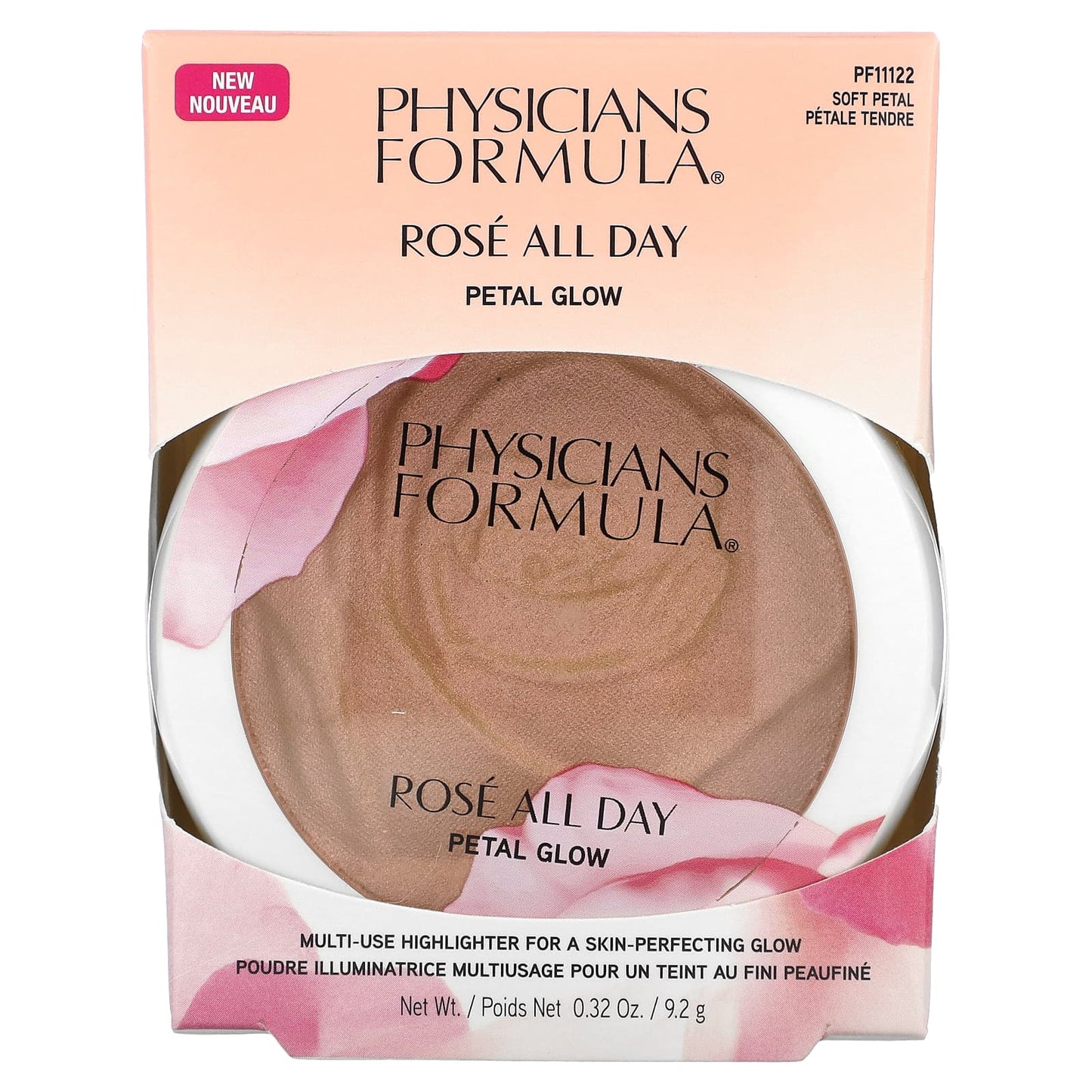 Physicians Formula, Rosé All Day Petal Glow, Multi Use Highlighter, PF11122 Soft Petal, 0.32 oz (9.2 g) - Image 2