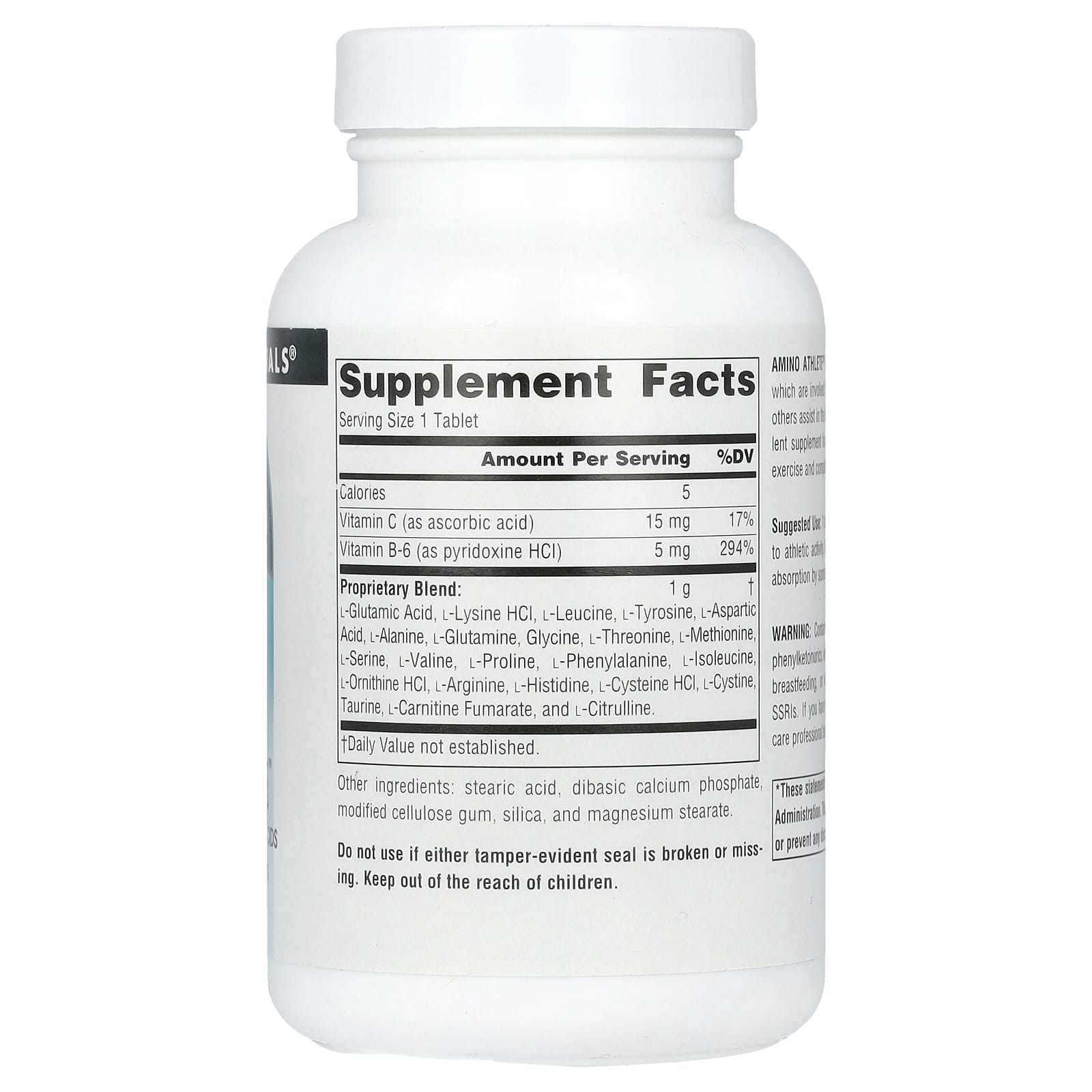 Source Naturals, Athletic Series, Amino Athlete, 1,000 mg, 100 Tablets - Image 2