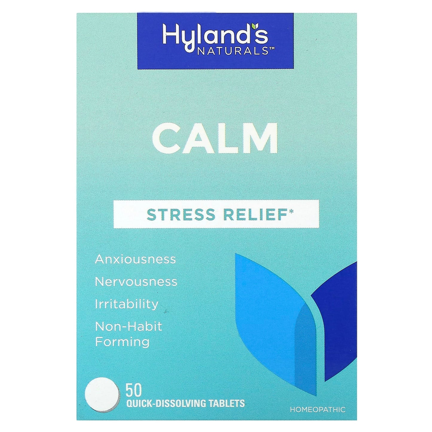 Hyland's Naturals Calm Stress Relief Tablets, Non-Habit Forming & Fast Acting - Image 1