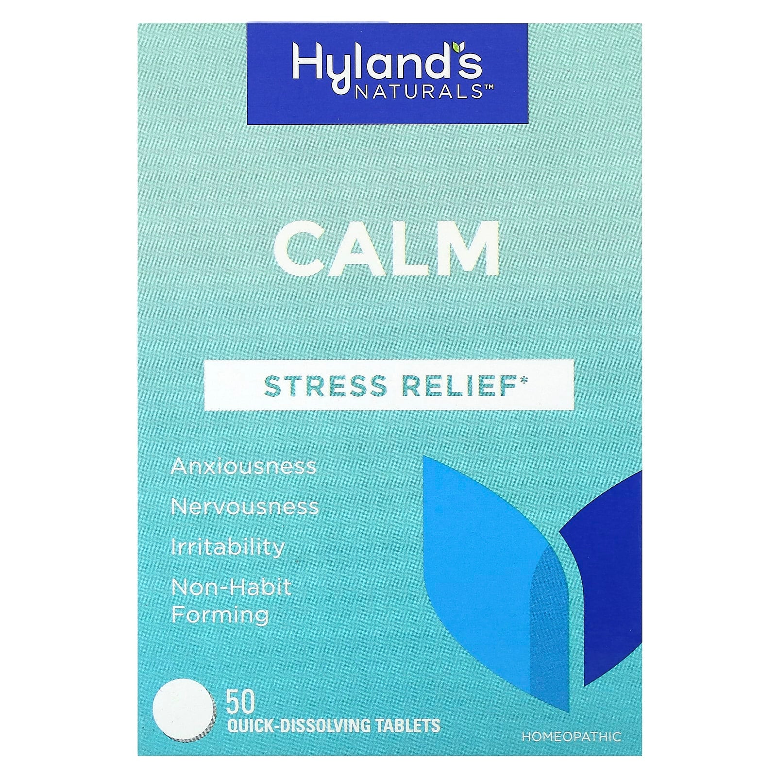 Hyland's Naturals Calm Stress Relief Tablets, Non-Habit Forming & Fast Acting - Image 1