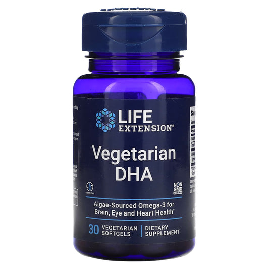 Life Extension, Vegetarian DHA, 30 Vegetarian Softgels (200 mg per Softgel) - Image 1